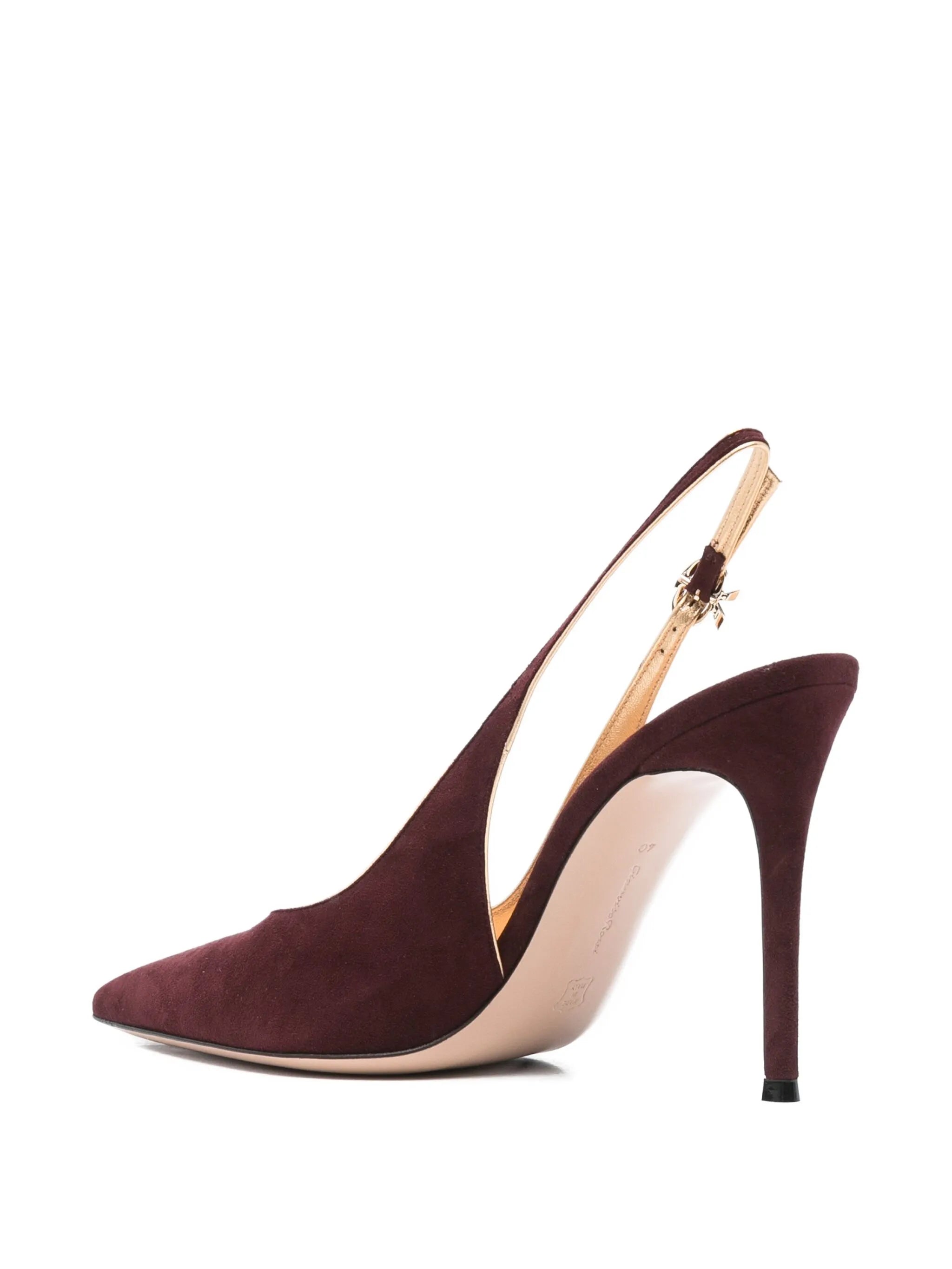 95mm Sling suede pumps