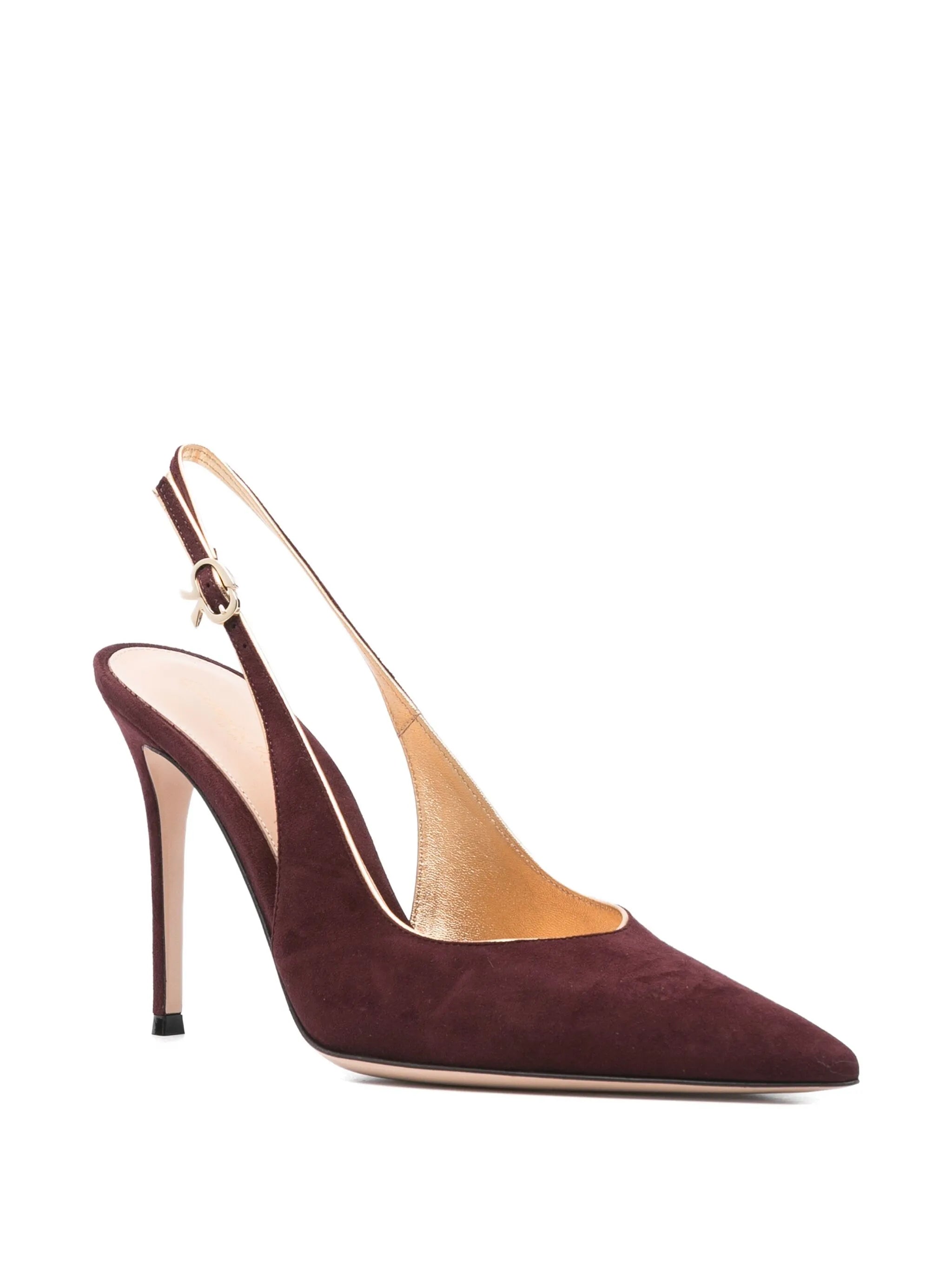 95mm Sling suede pumps