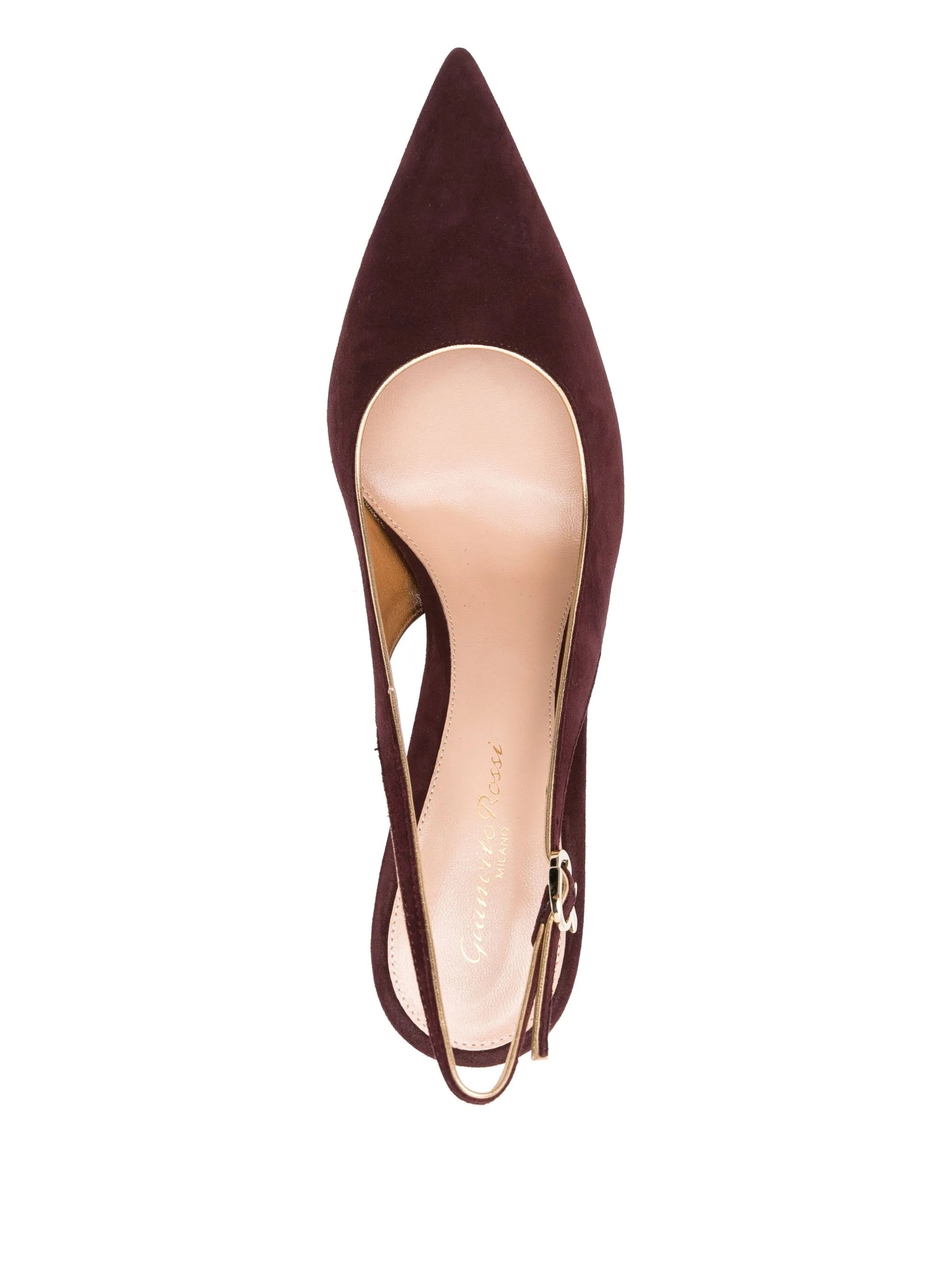 95mm Sling suede pumps