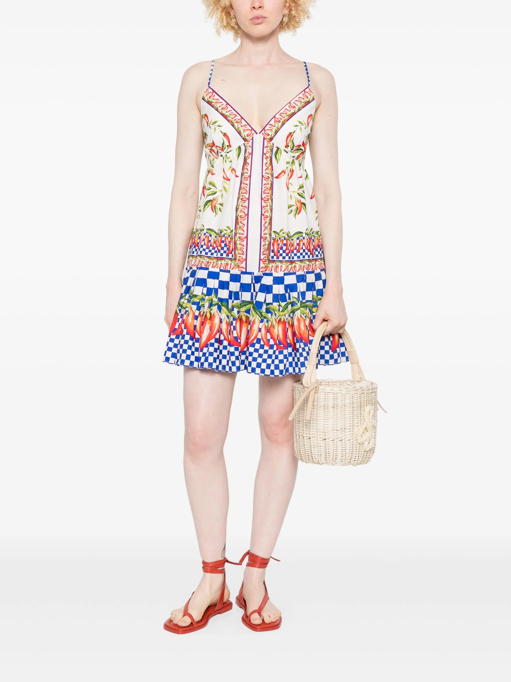 printed mini dress