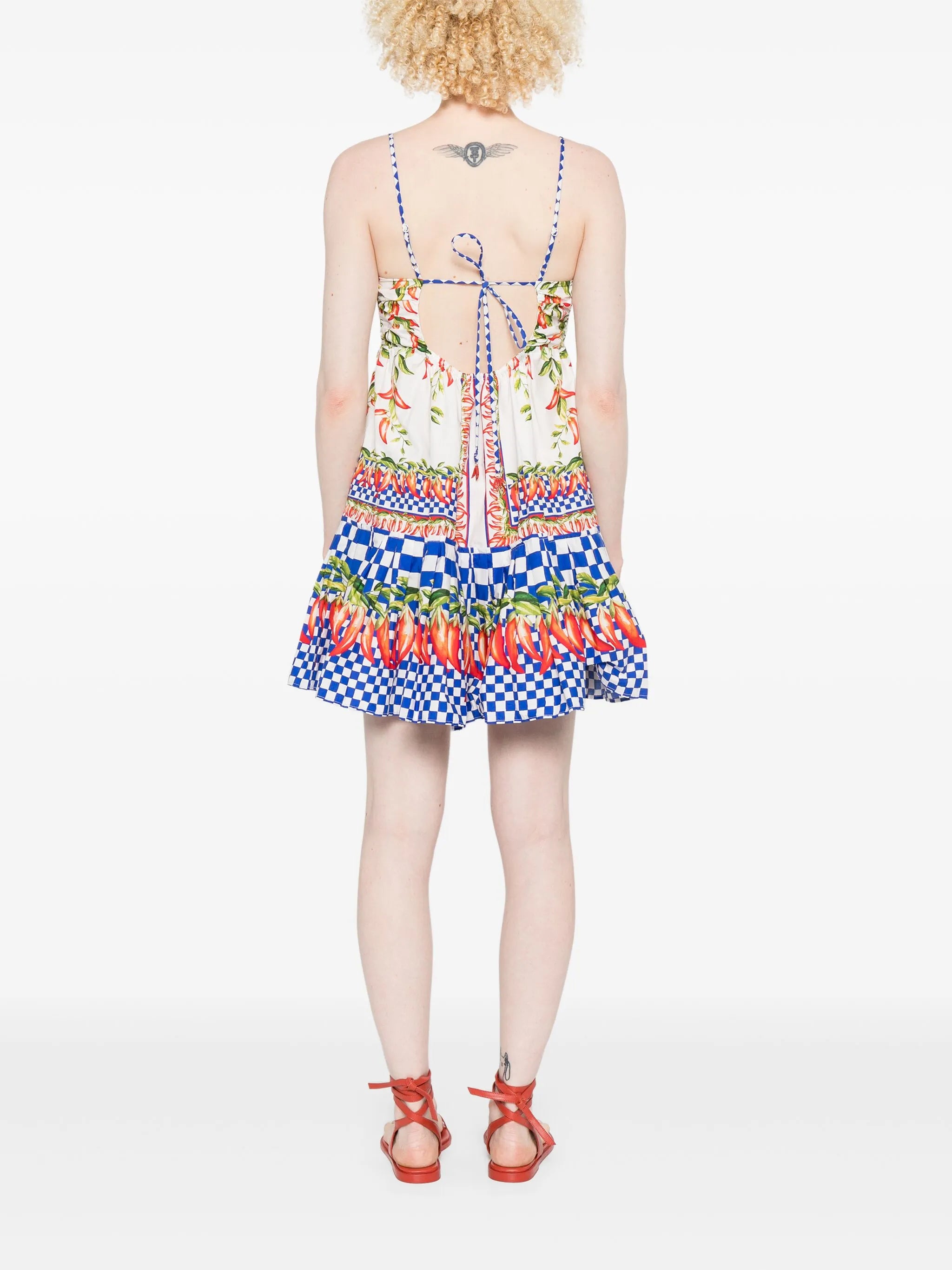 printed mini dress
