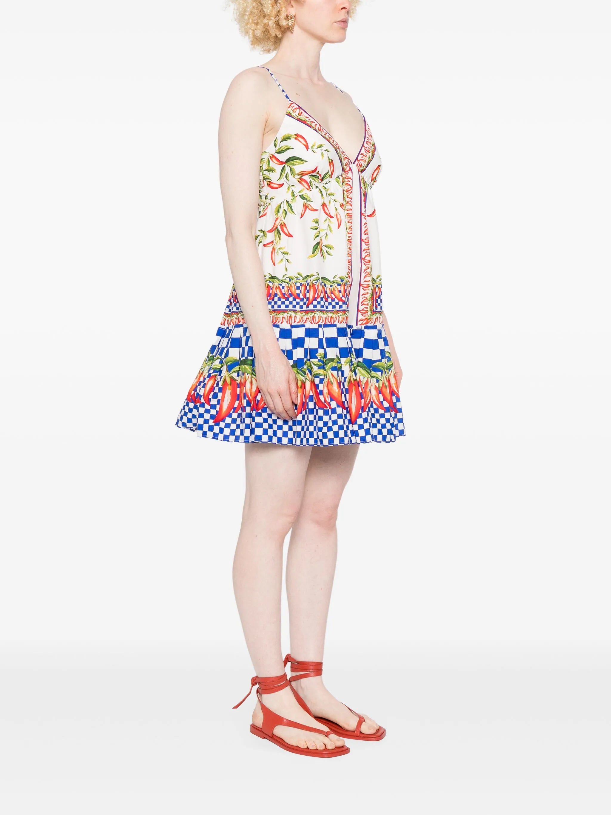 printed mini dress