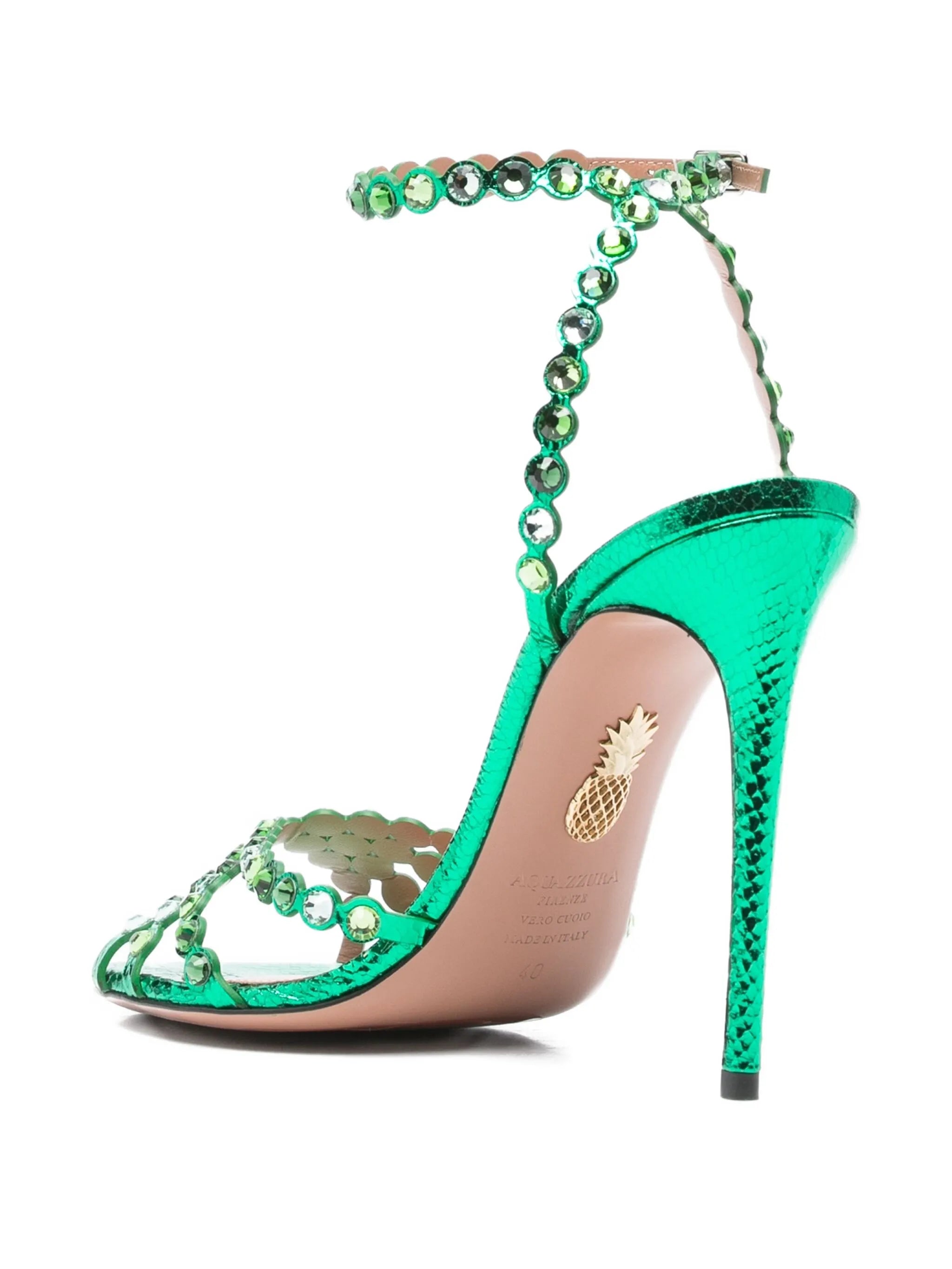 120mm Tequila crystal-embellished stiletto sandals