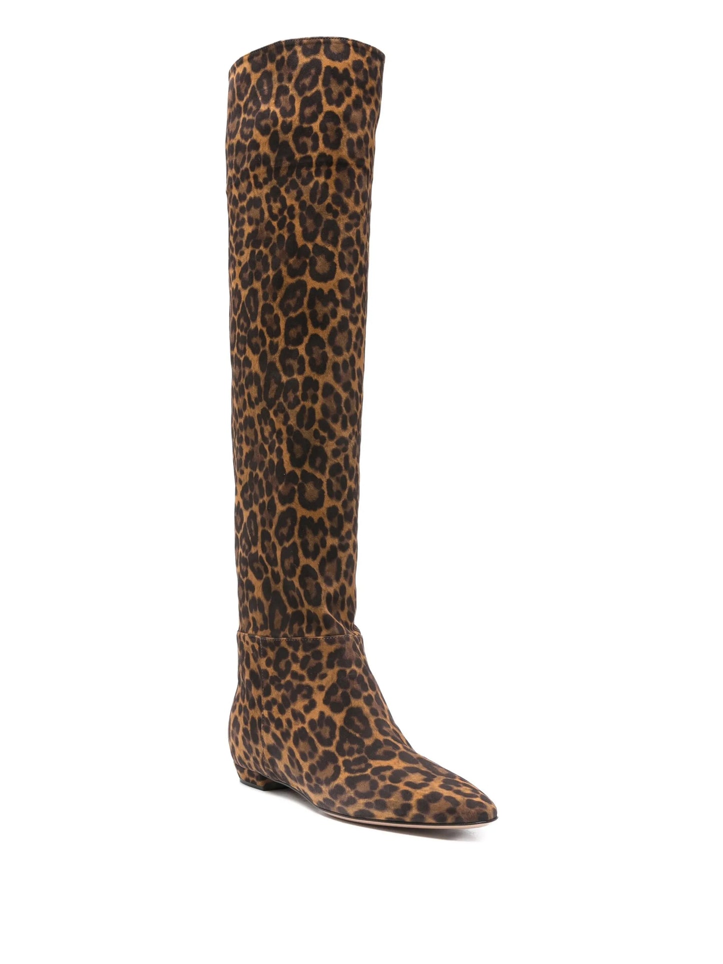 10mm leopard-print calf-leather boots