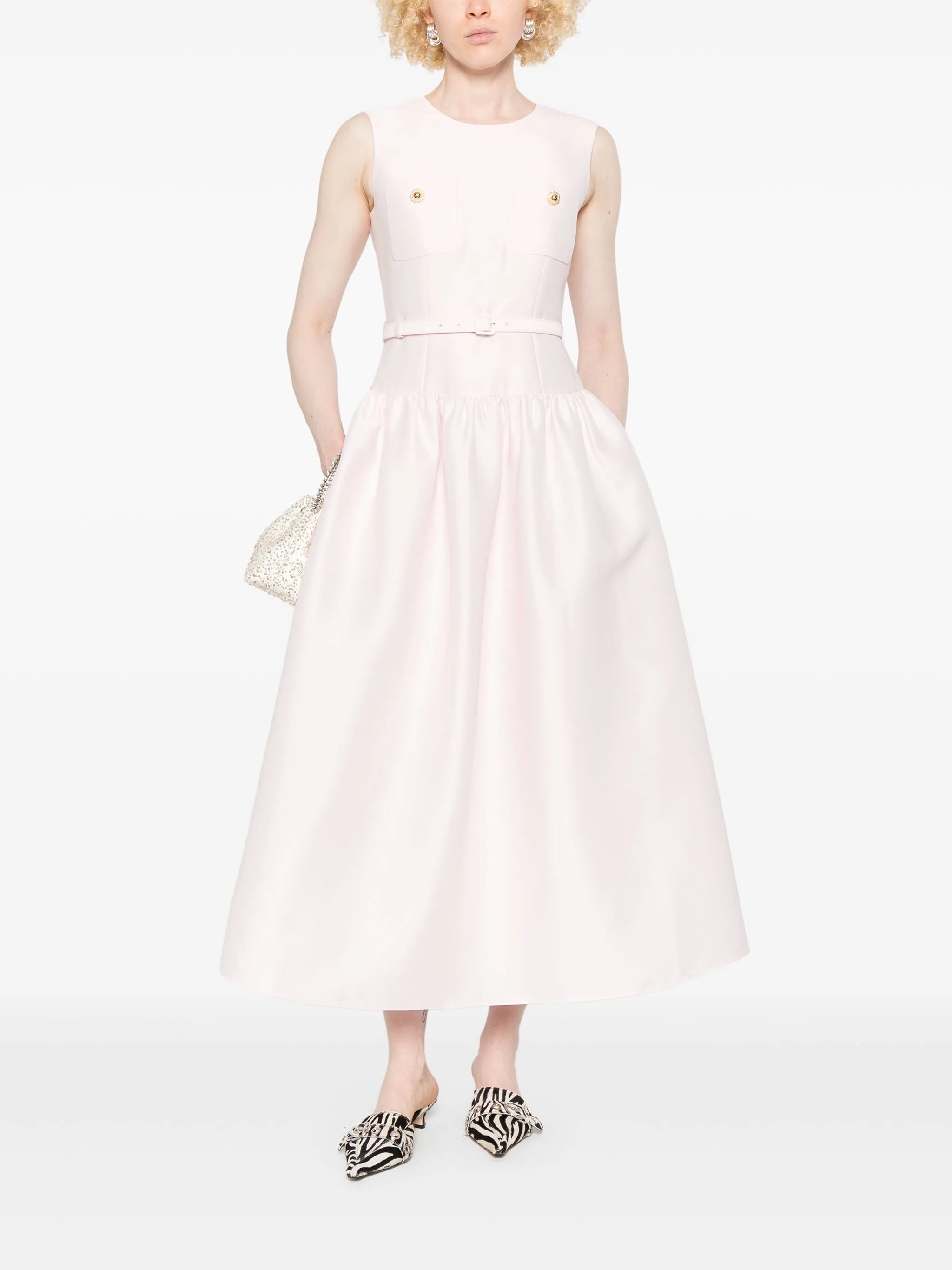 taffeta midi dress