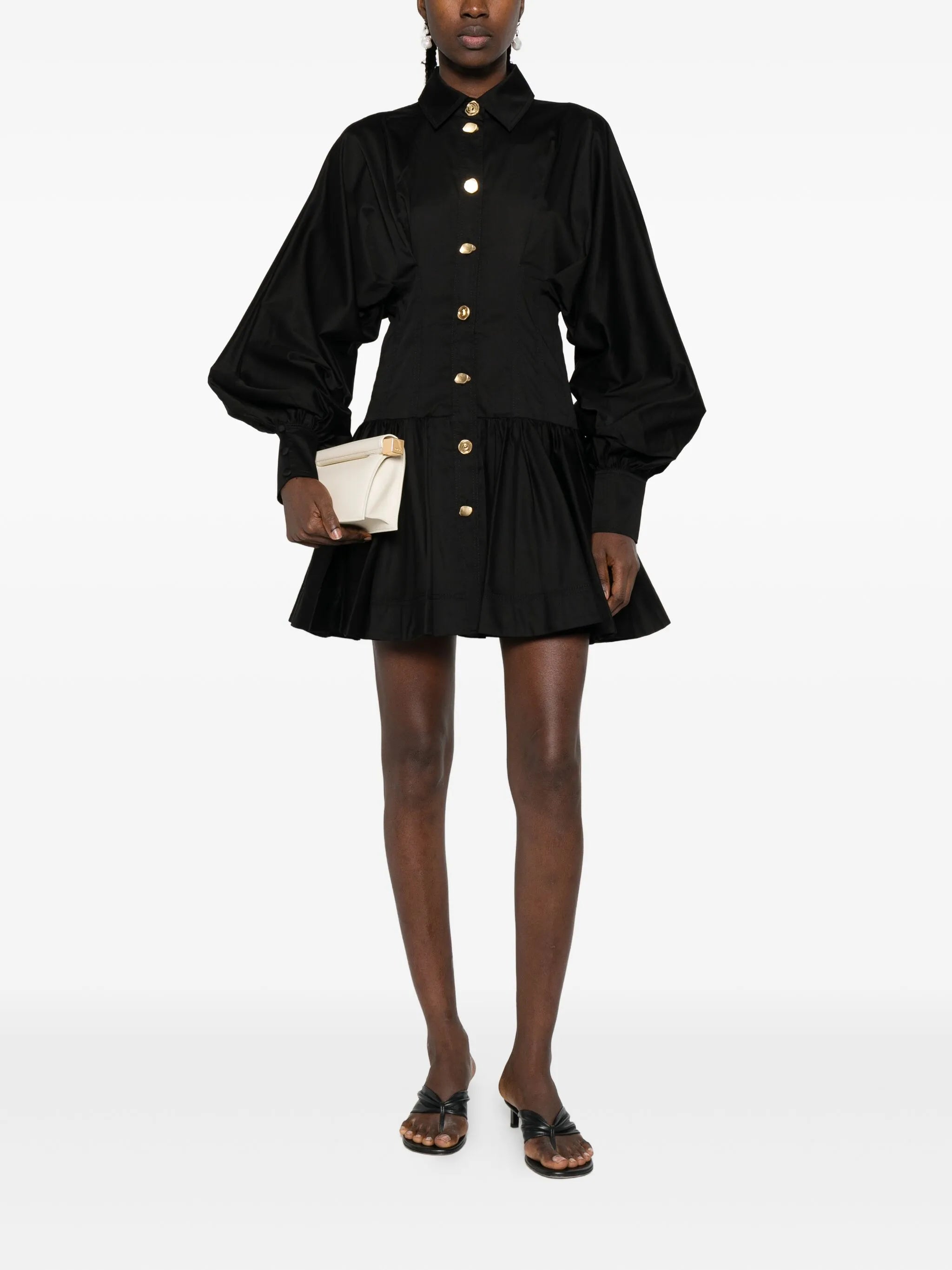 Alexa buttoned-up minidress