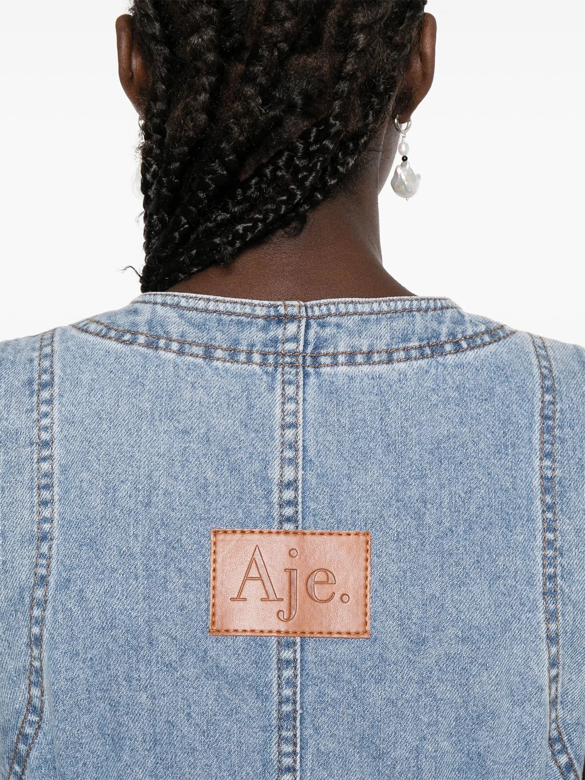 Holland button-up denim vest