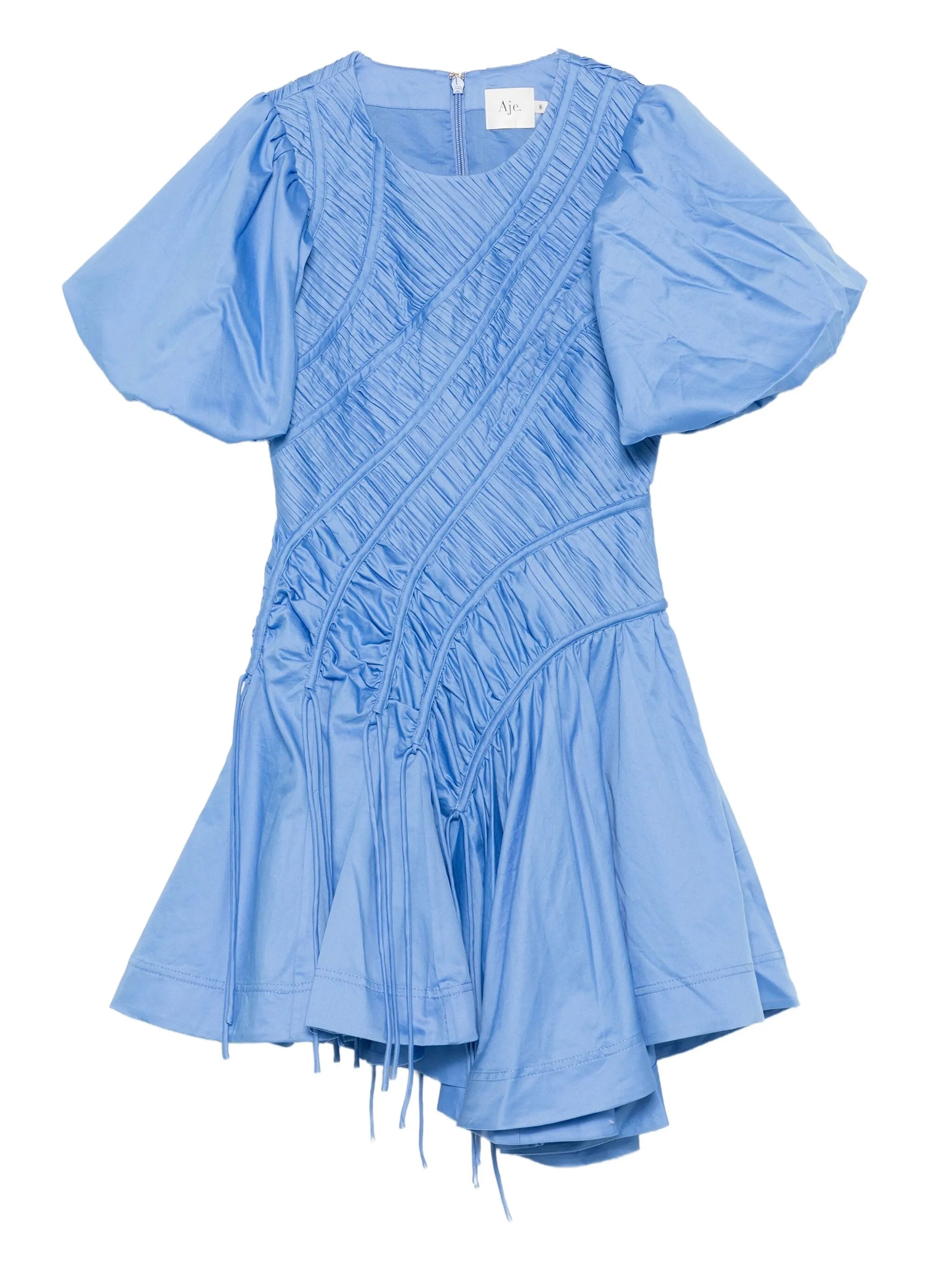 Wisteria puff-sleeve mini dress