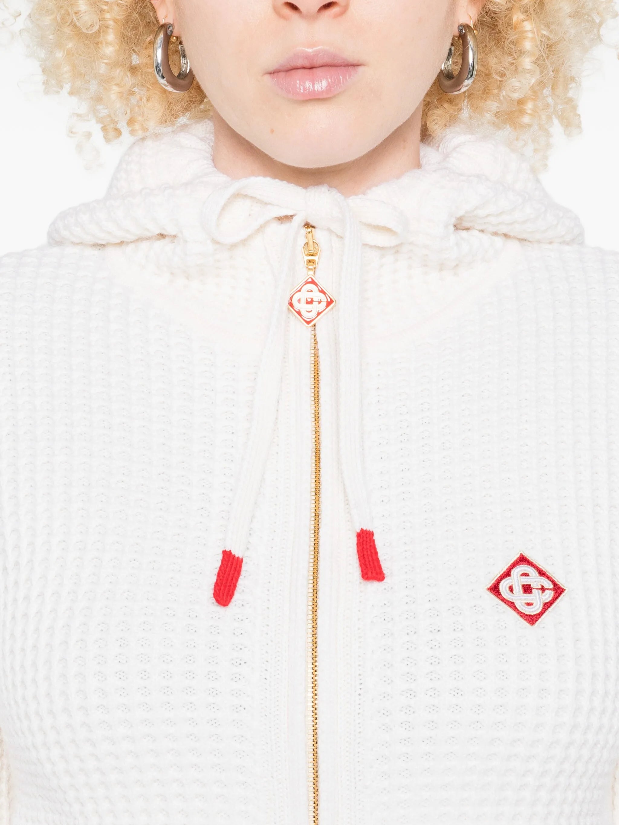 waffle zip-up hoodie