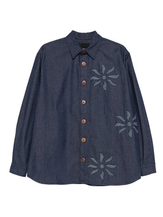 Olokun Flower denim shirt