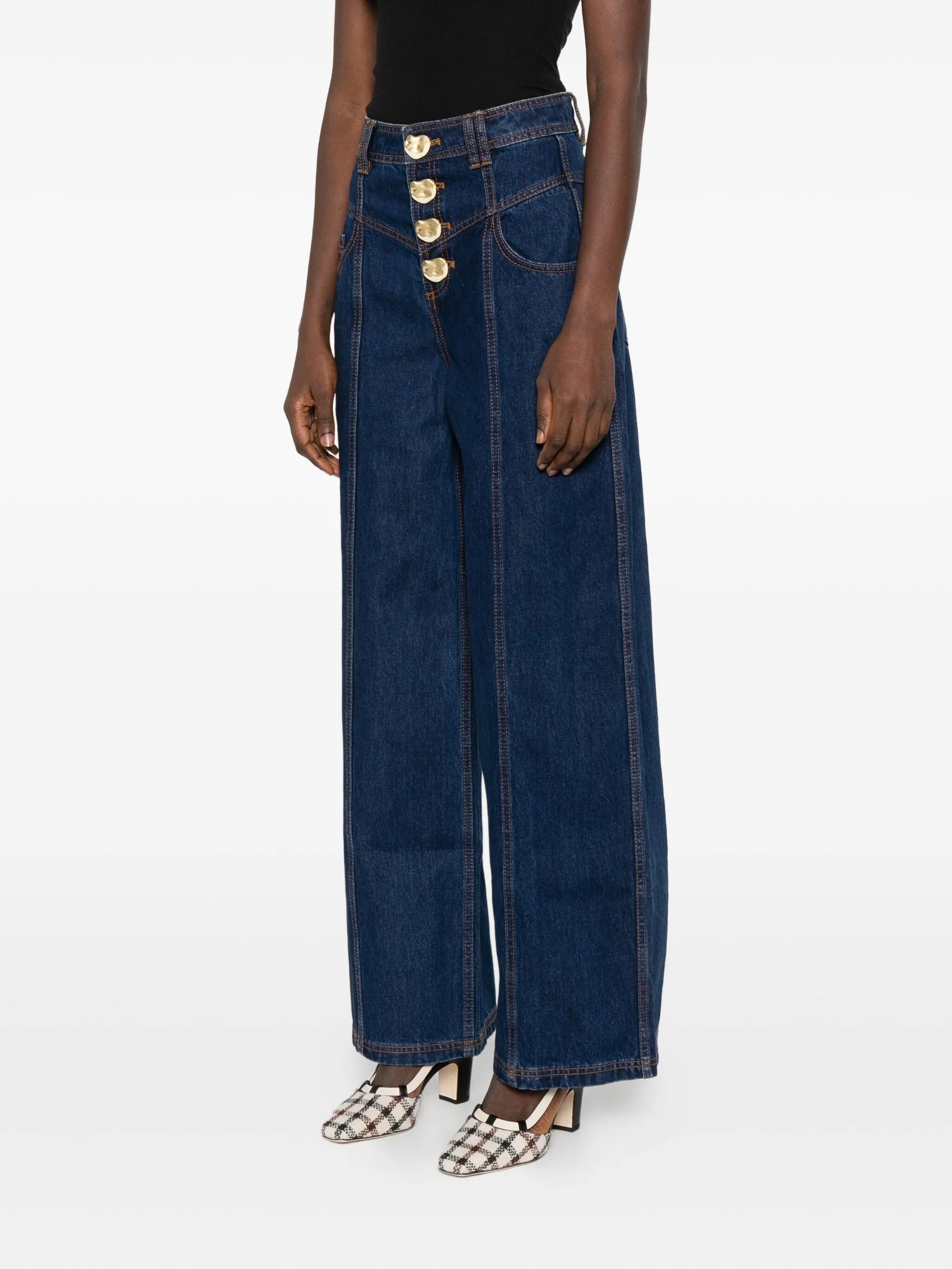Genesis buttoned panelled jeans