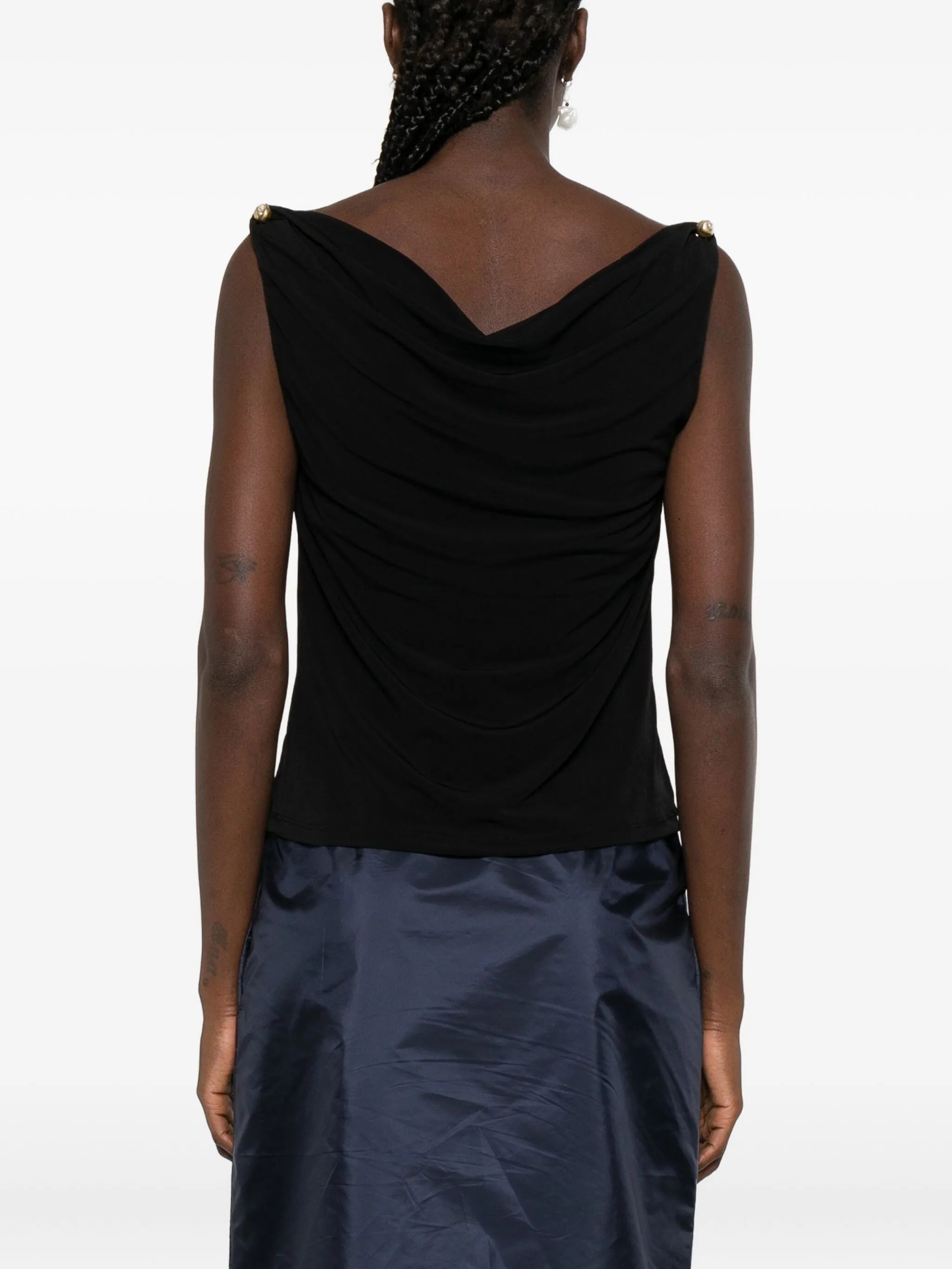 Peyton cowl-neck tank top