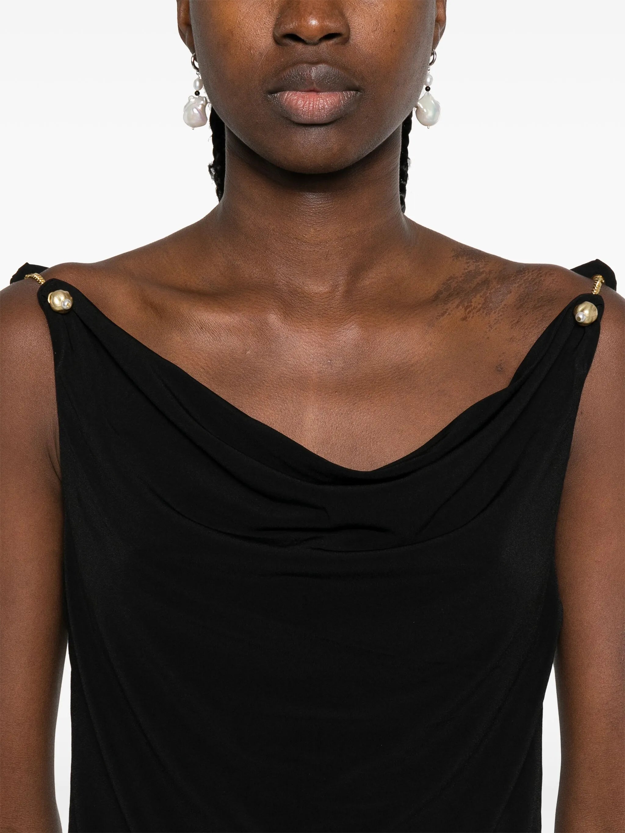 Peyton cowl-neck tank top
