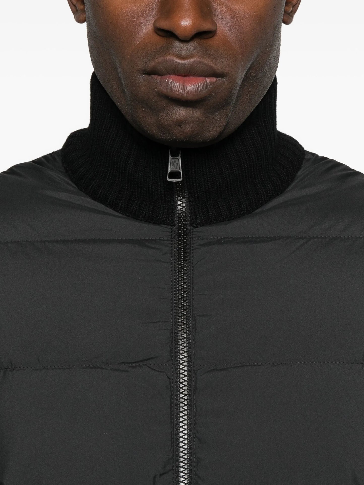 panelled padded cardigan