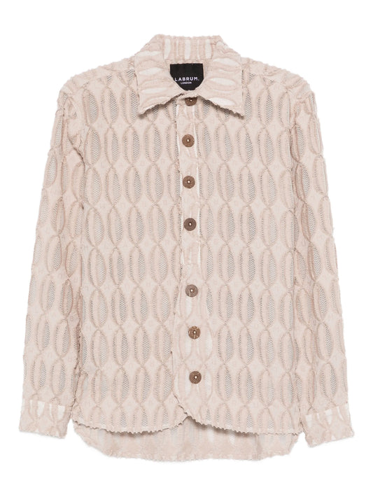 Freetown monogram-pattern shirt