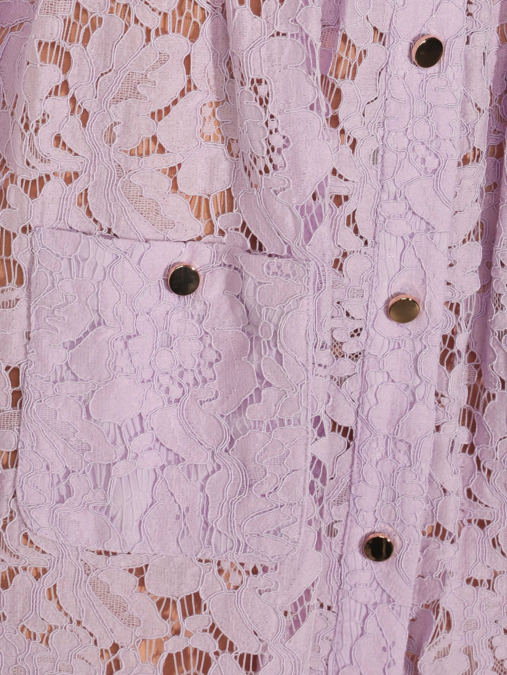 lace button-up midi dress
