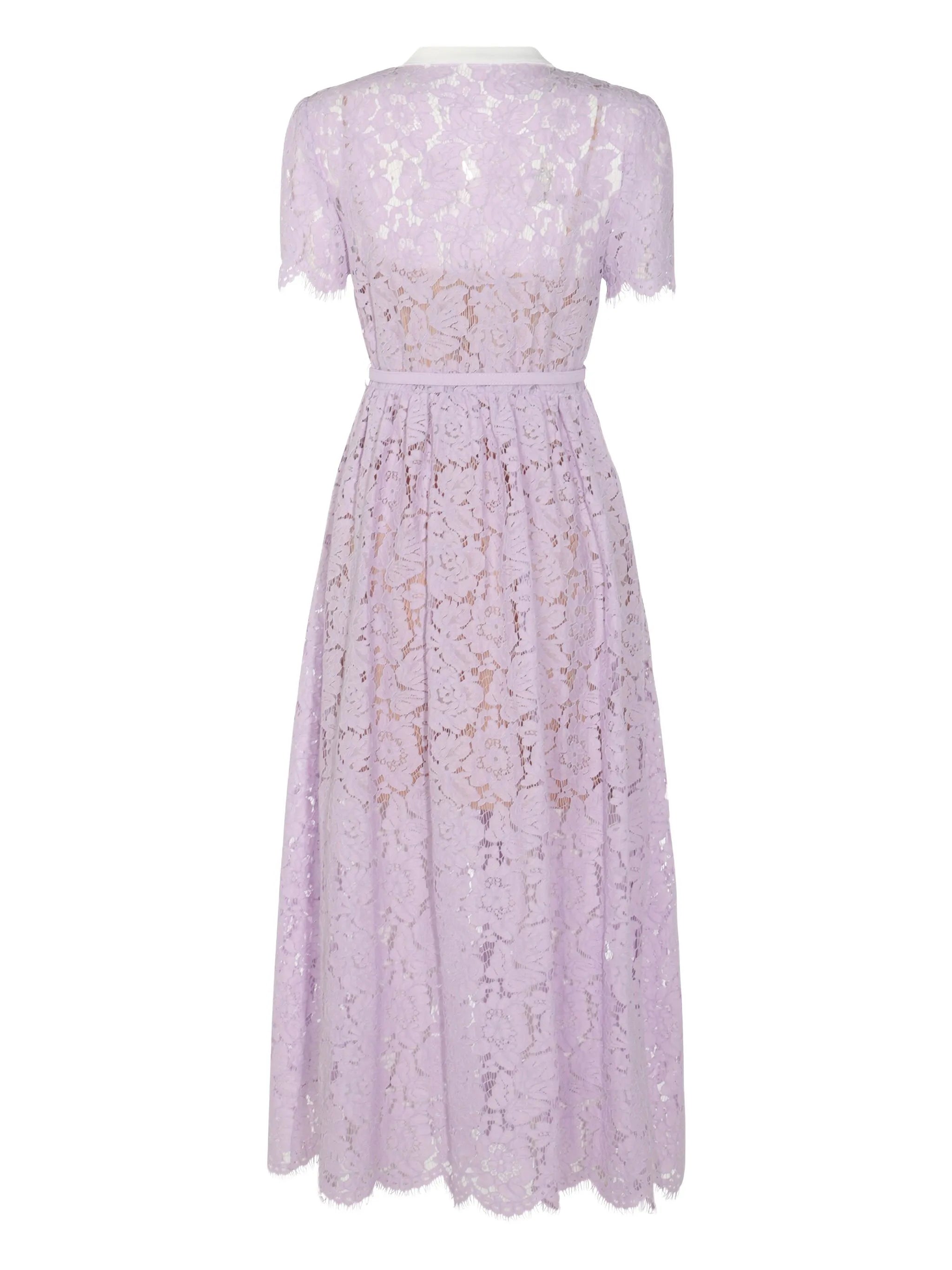 lace button-up midi dress