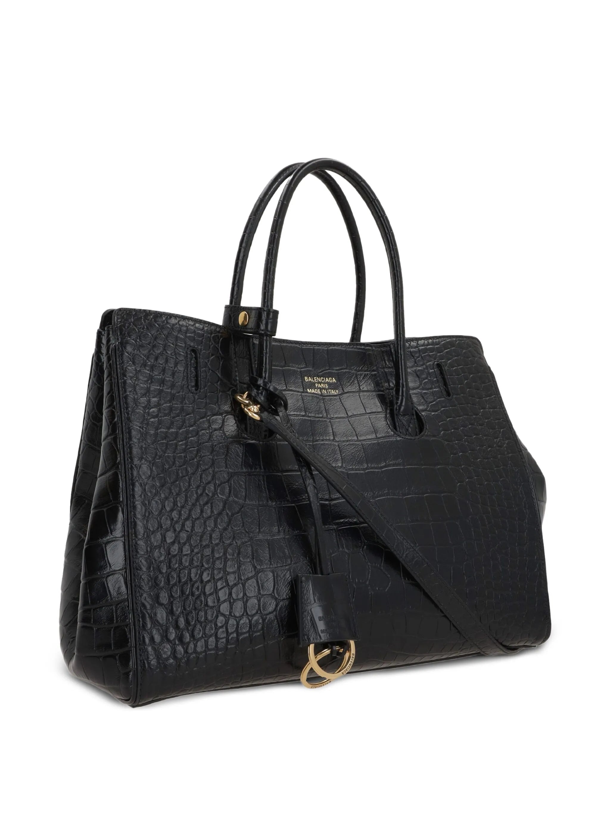 Hampton Carry All crocodile-effect-leather tote bag