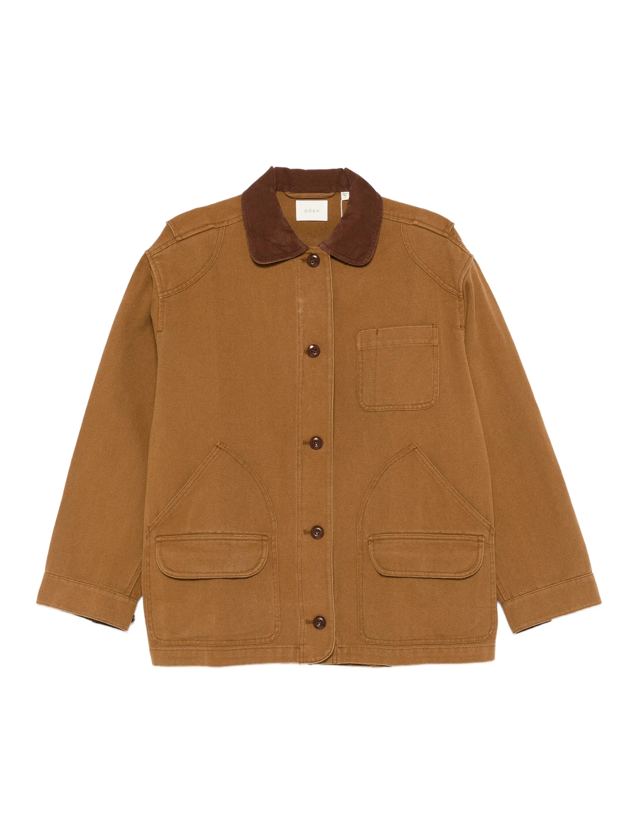Pascual contrast-collar patch-pocket jacket