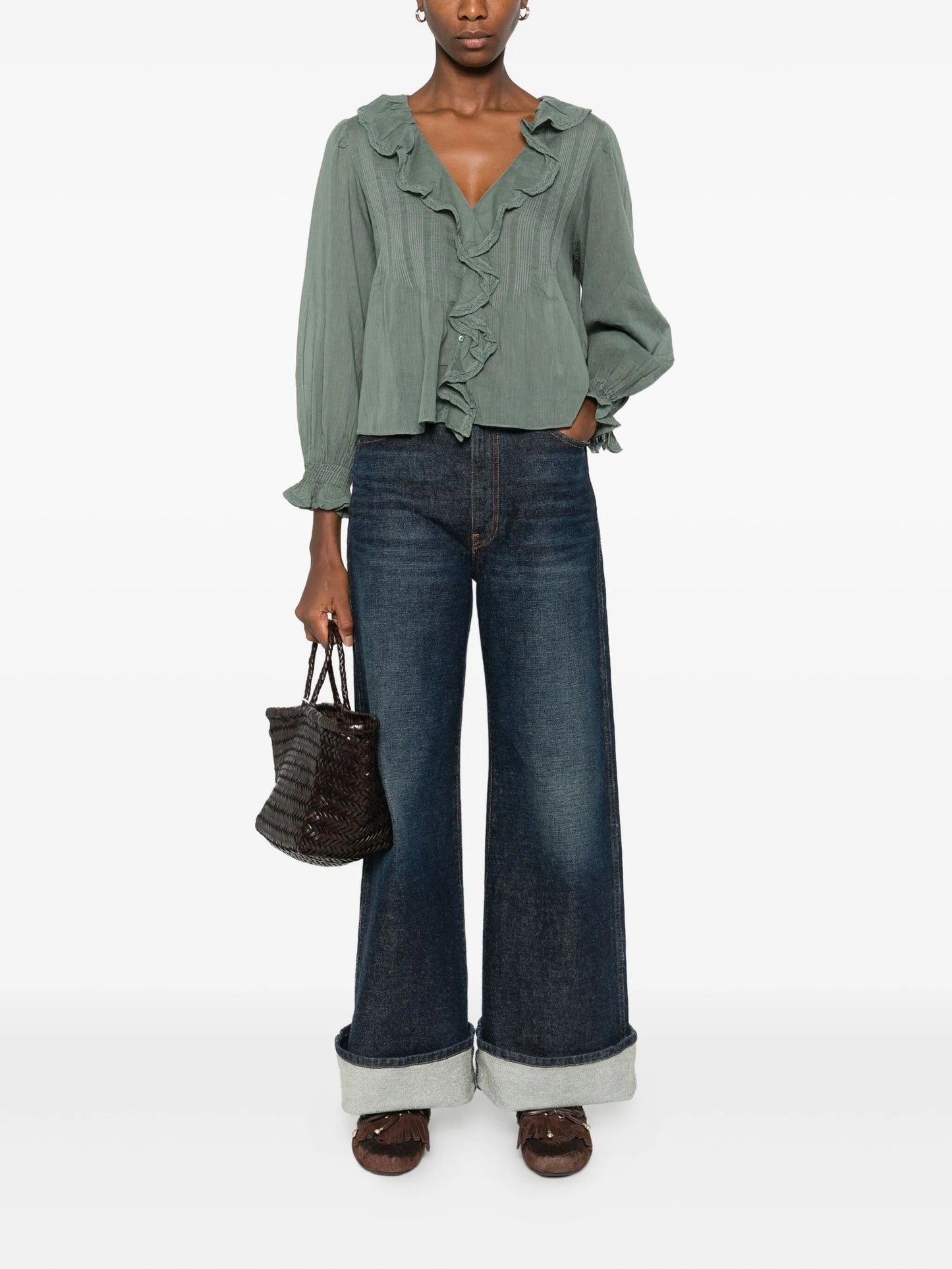 ruffled blouse