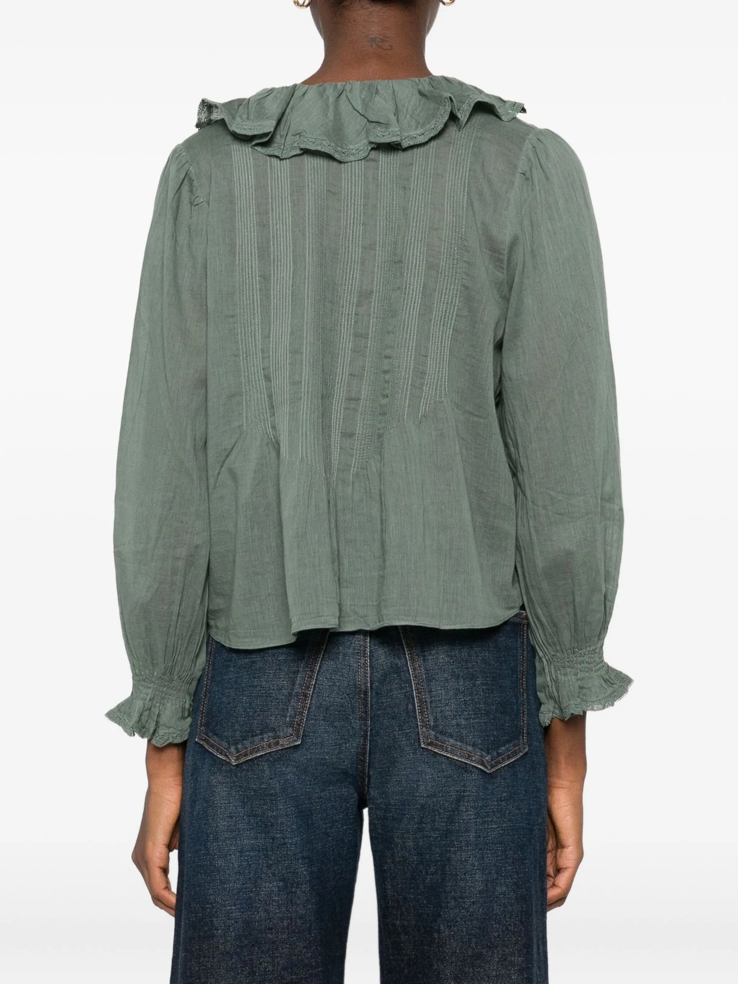 ruffled blouse