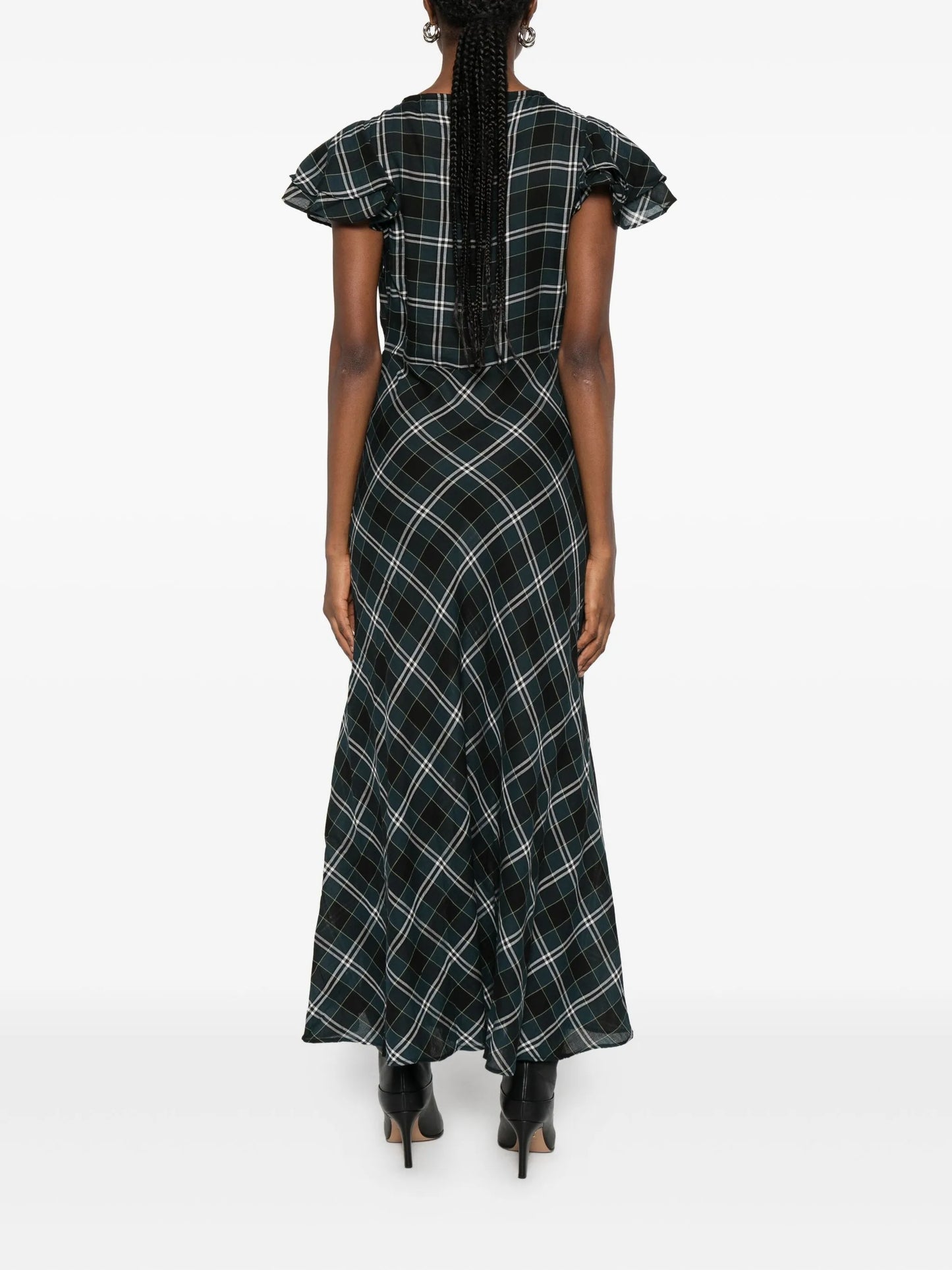 Seraphine checked maxi dress