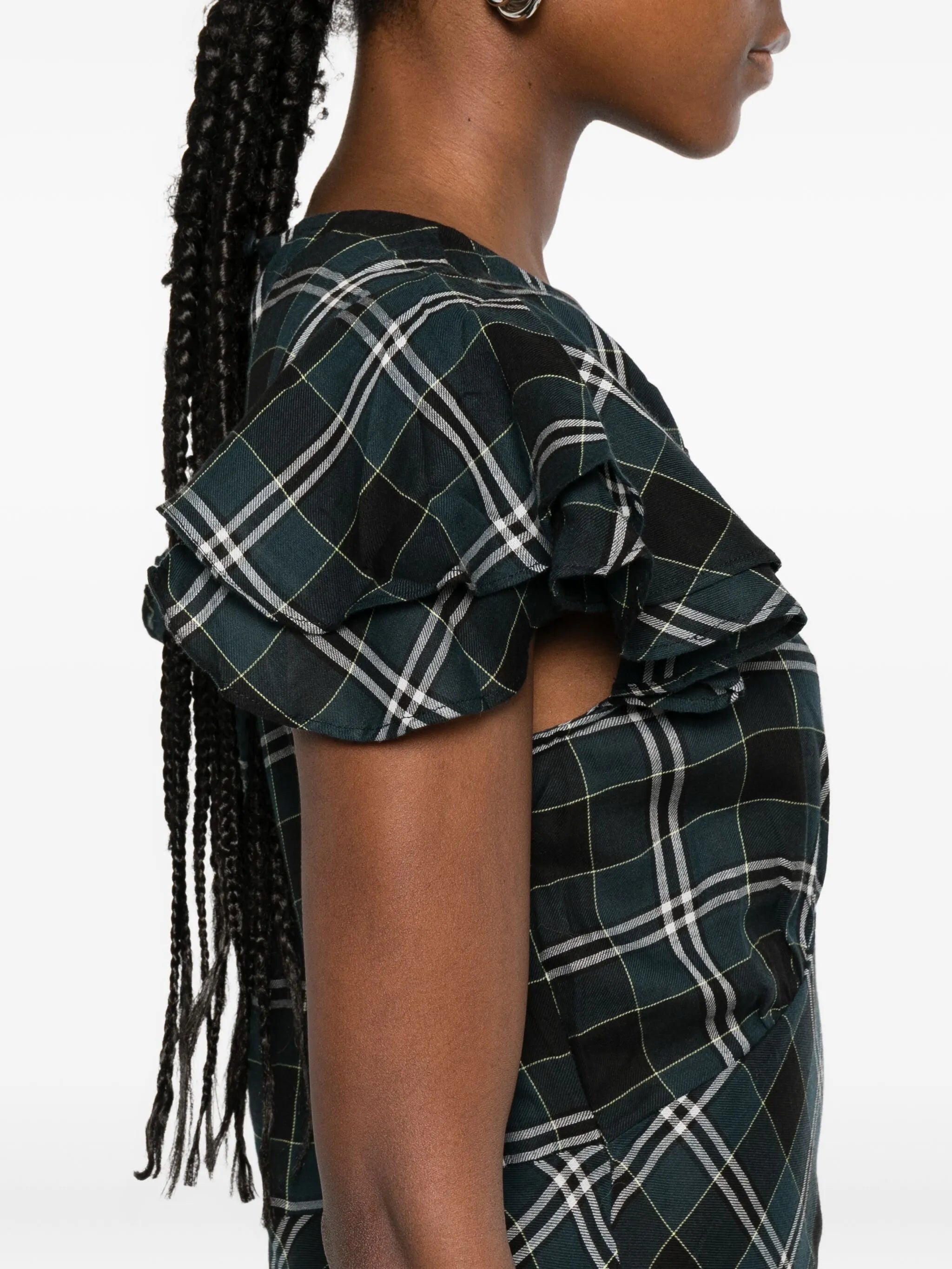Seraphine checked maxi dress