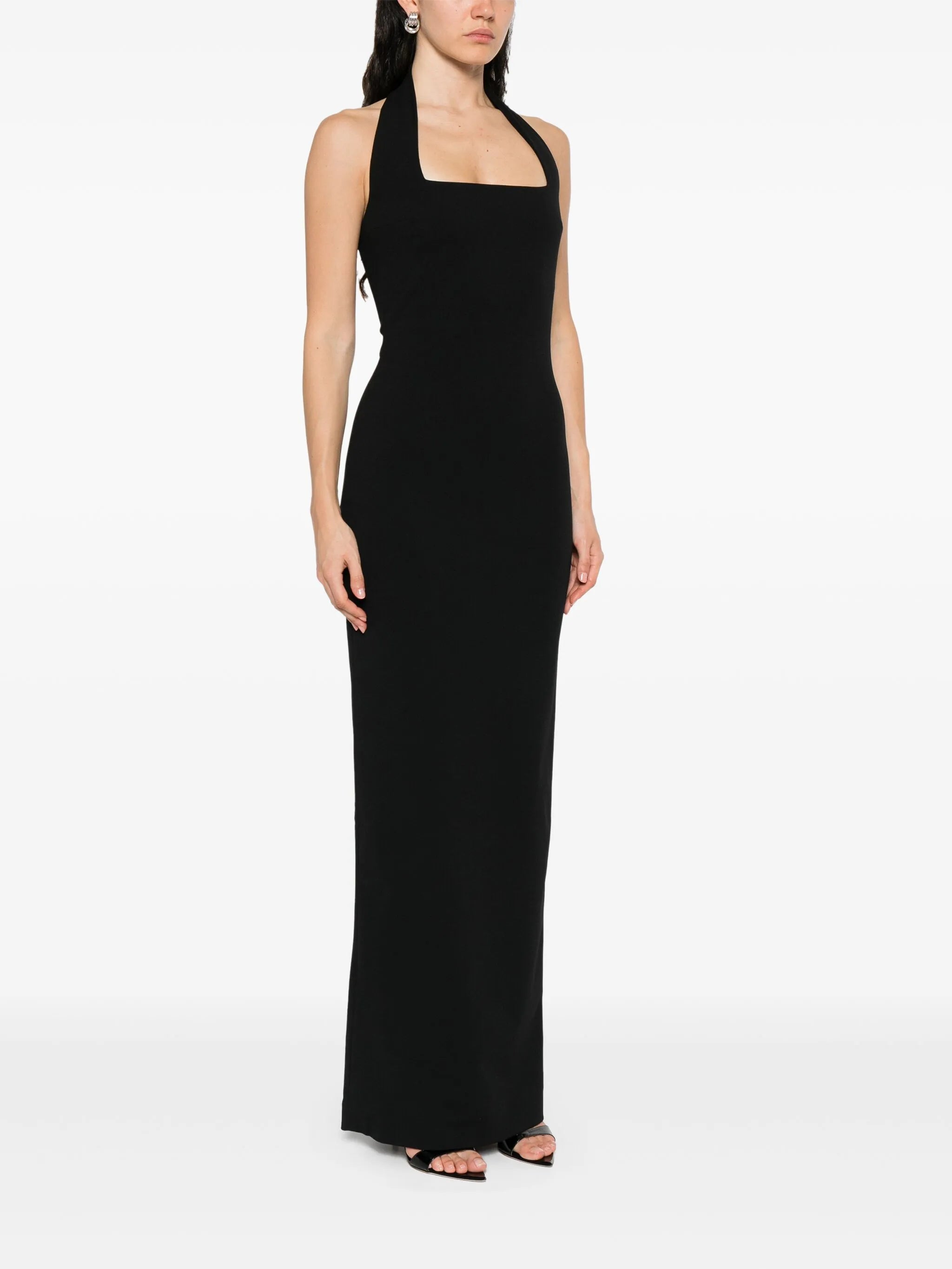 square-neck dress