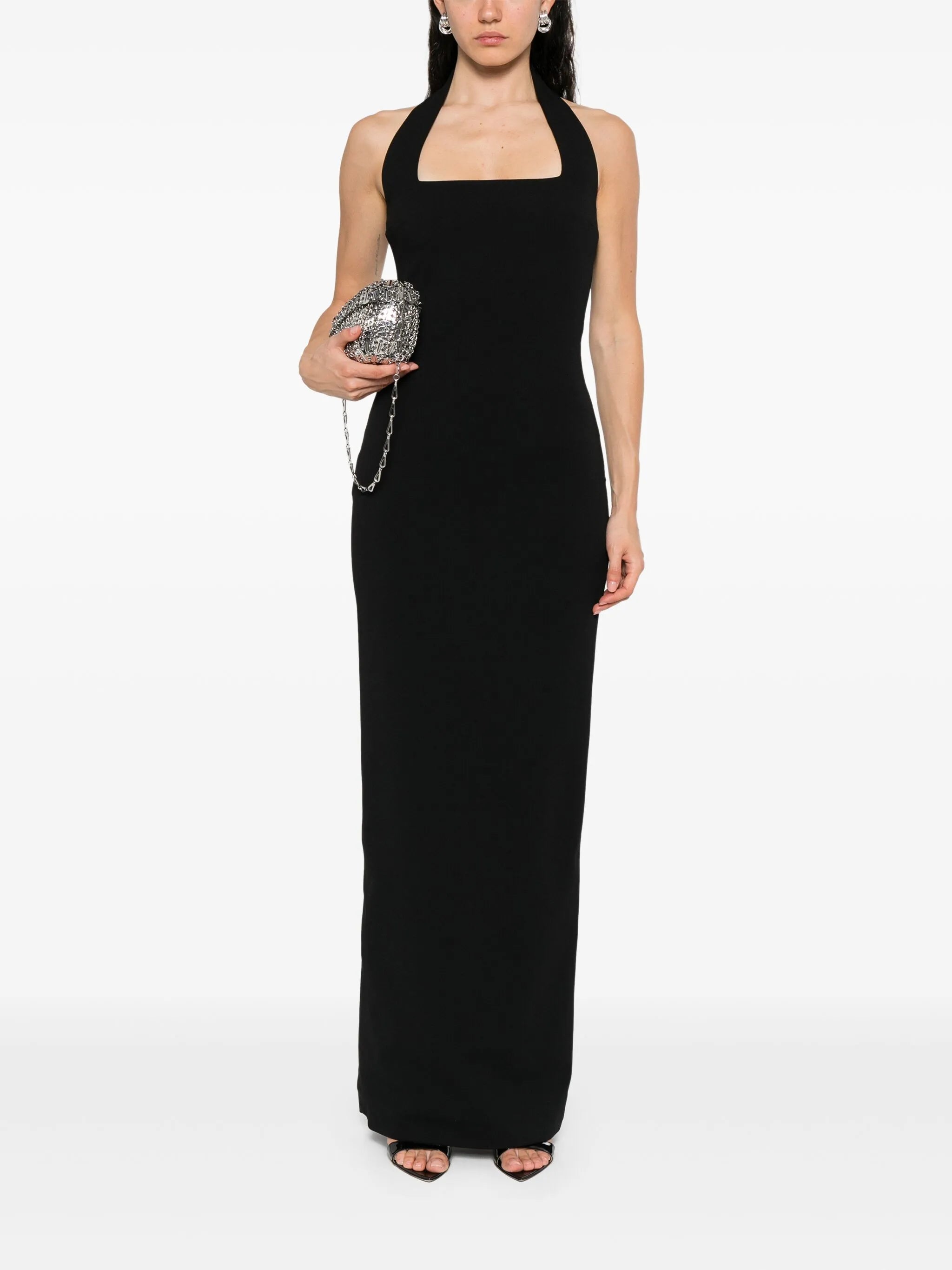 square-neck dress