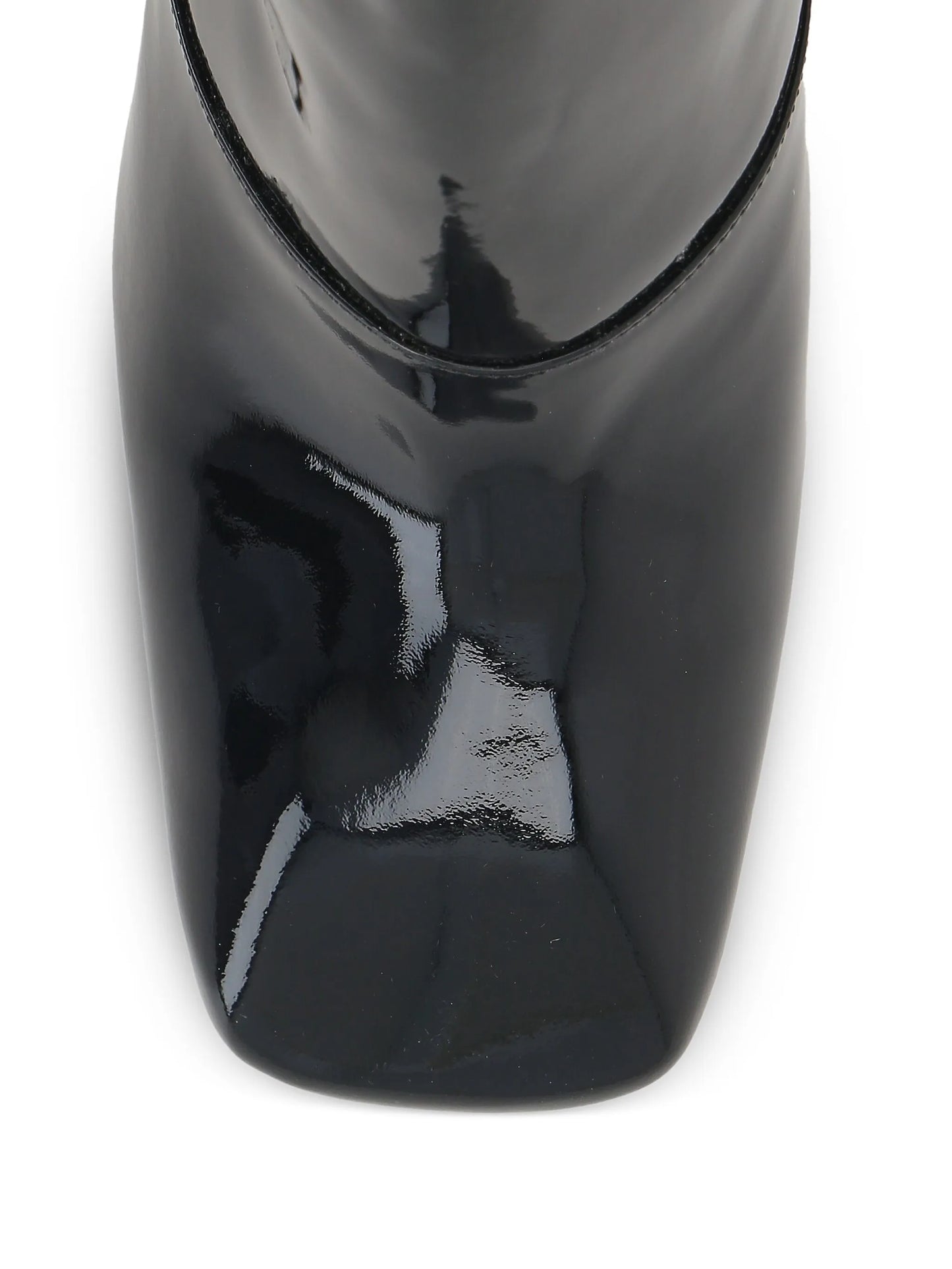 80mm leather block-heel boots