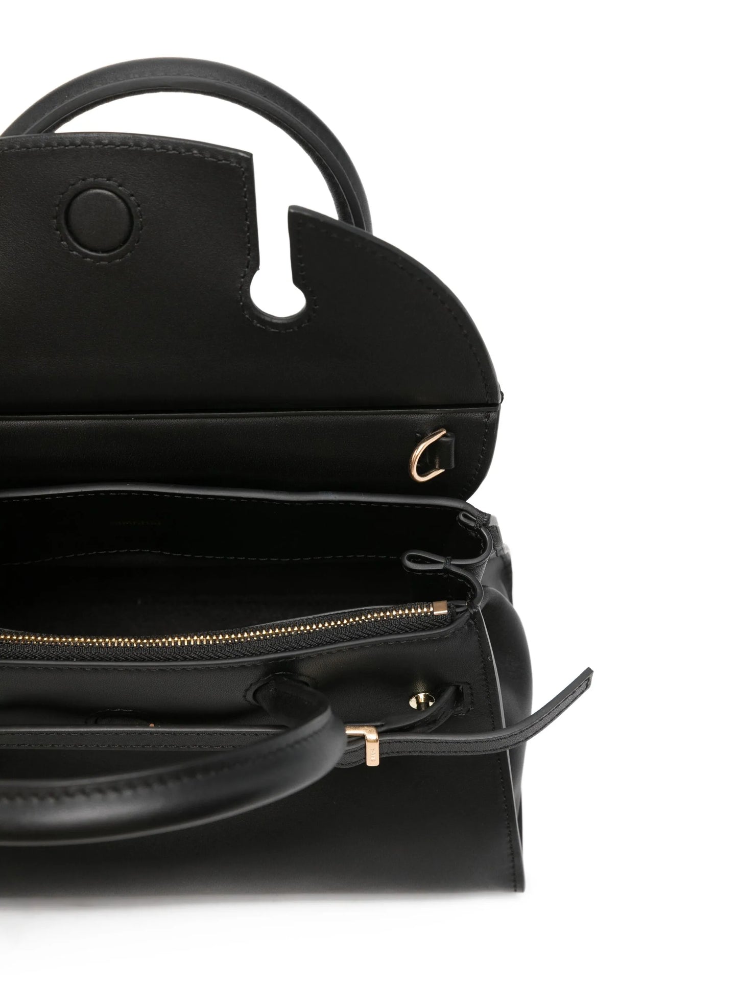 small River suede buckle tote bag