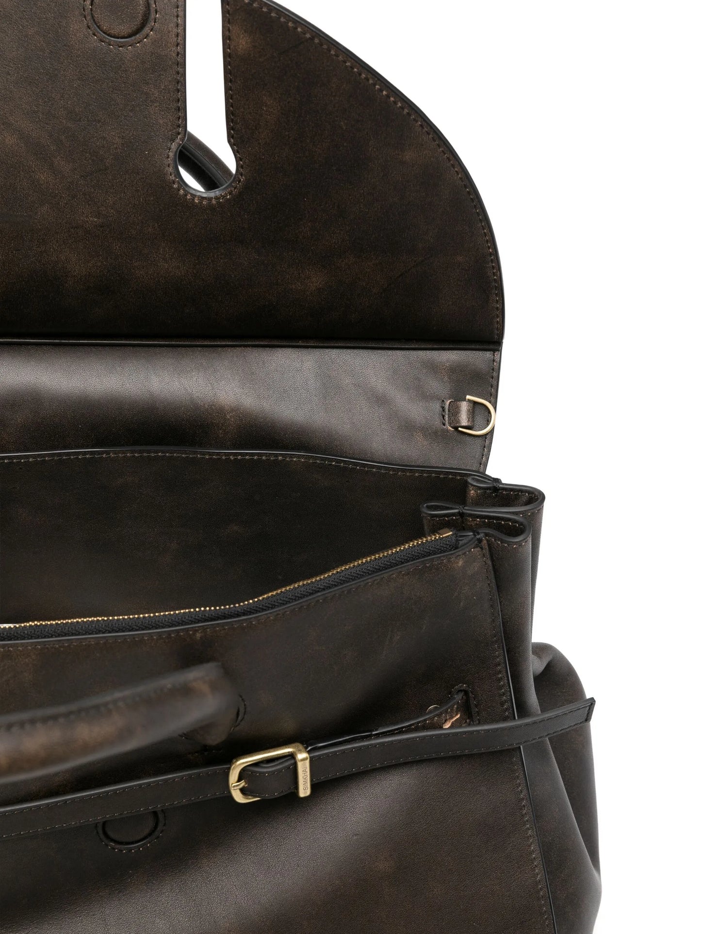 River leather weekender tote bag