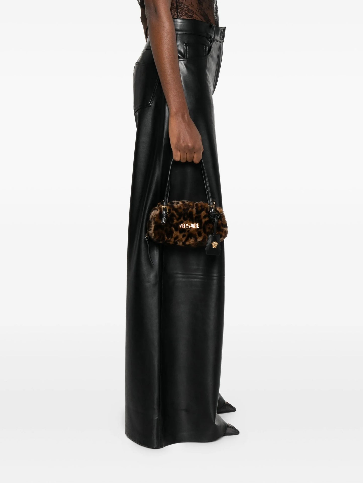 mini Tag leopard-print shoulder bag