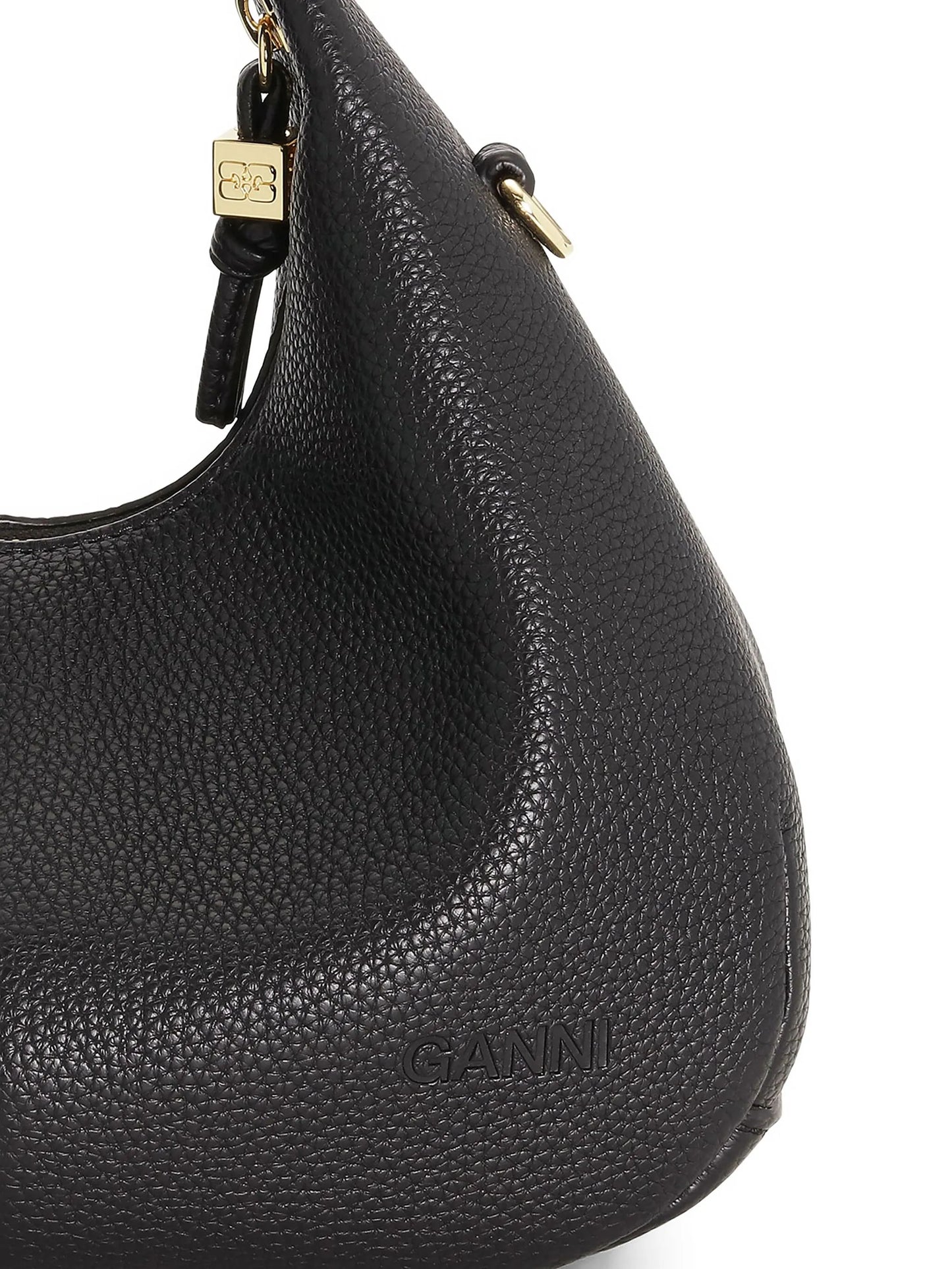 grained knot-detail shoulder bag