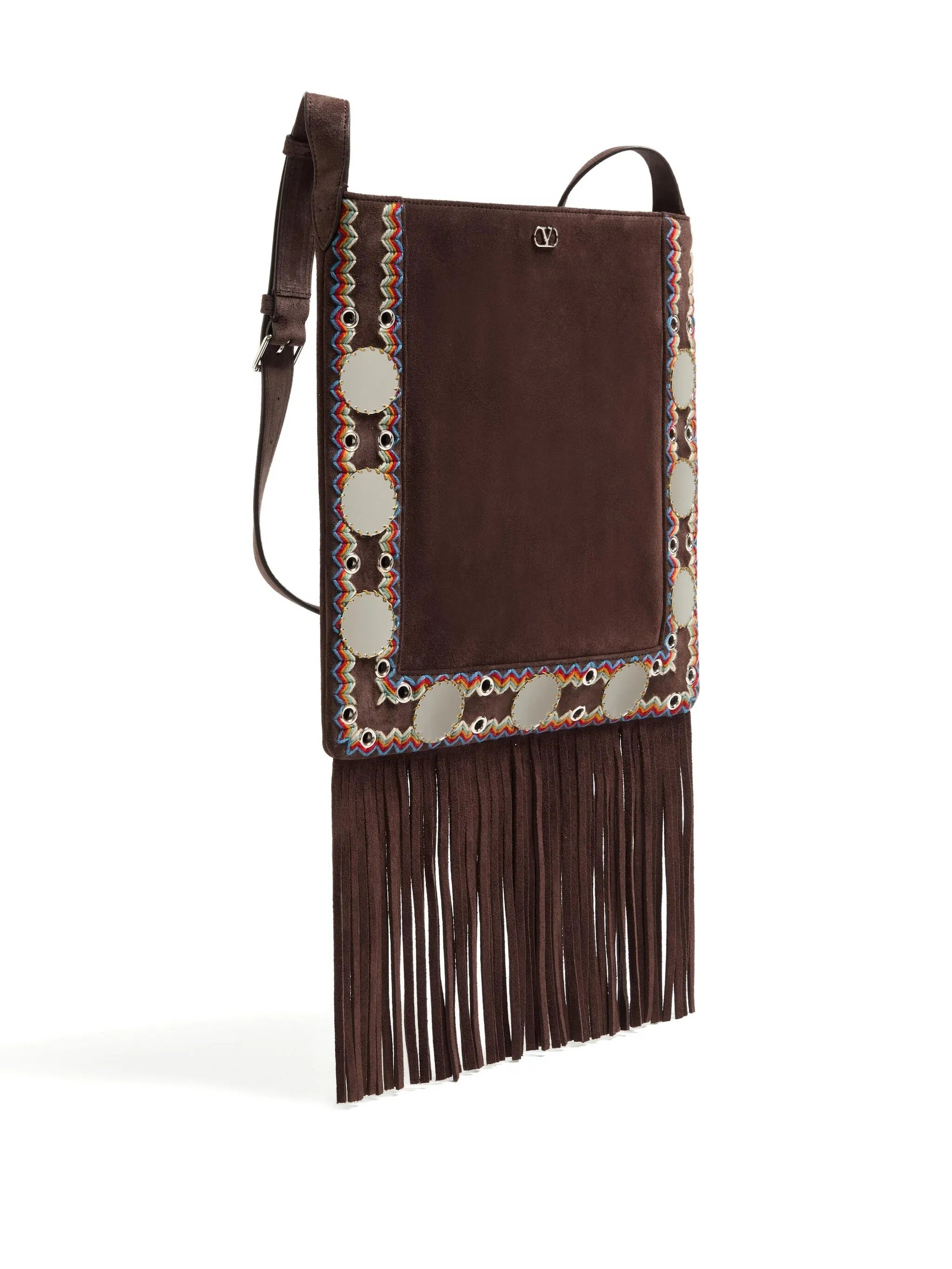 NELLCÔTE SUEDE SHOULDER BAG WITH FRINGES