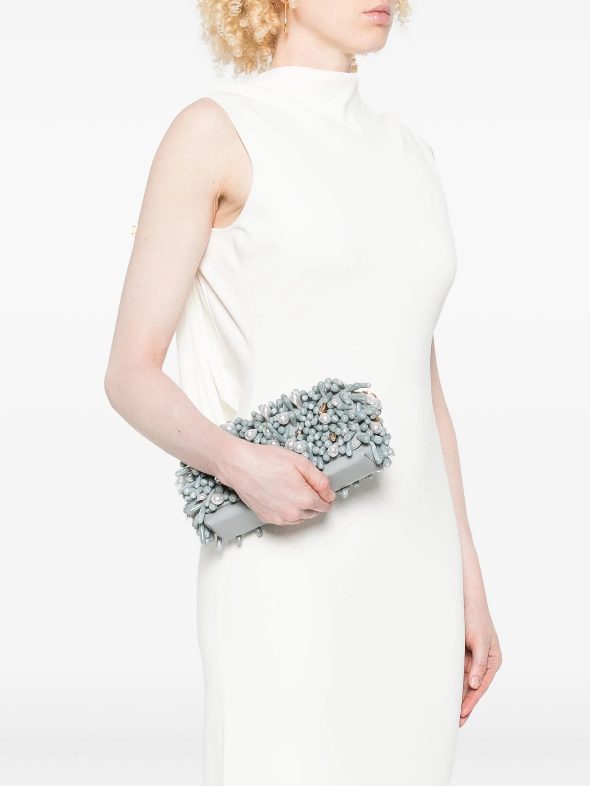 Perla bead-embellished shoulder bag