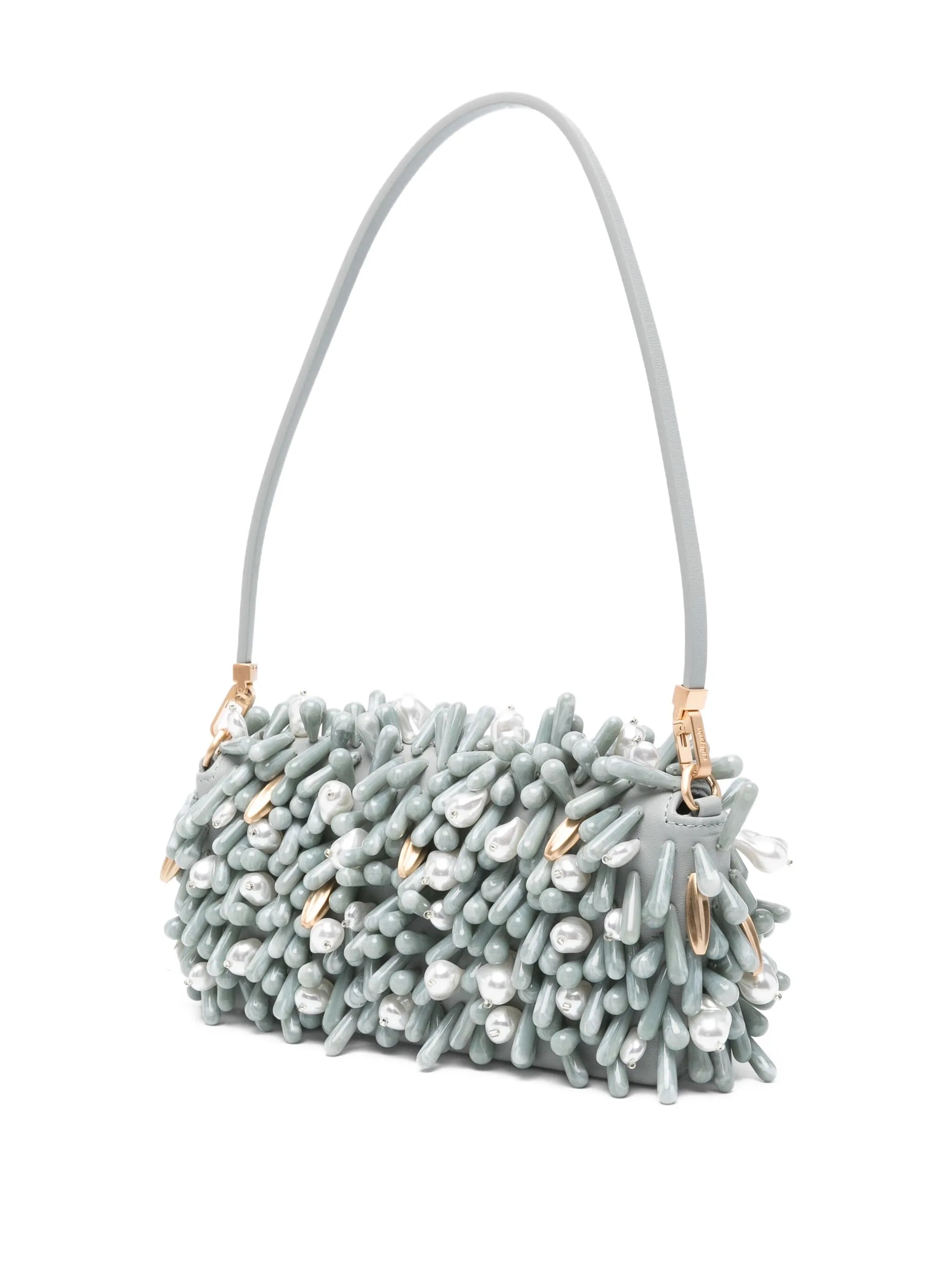 Perla bead-embellished shoulder bag