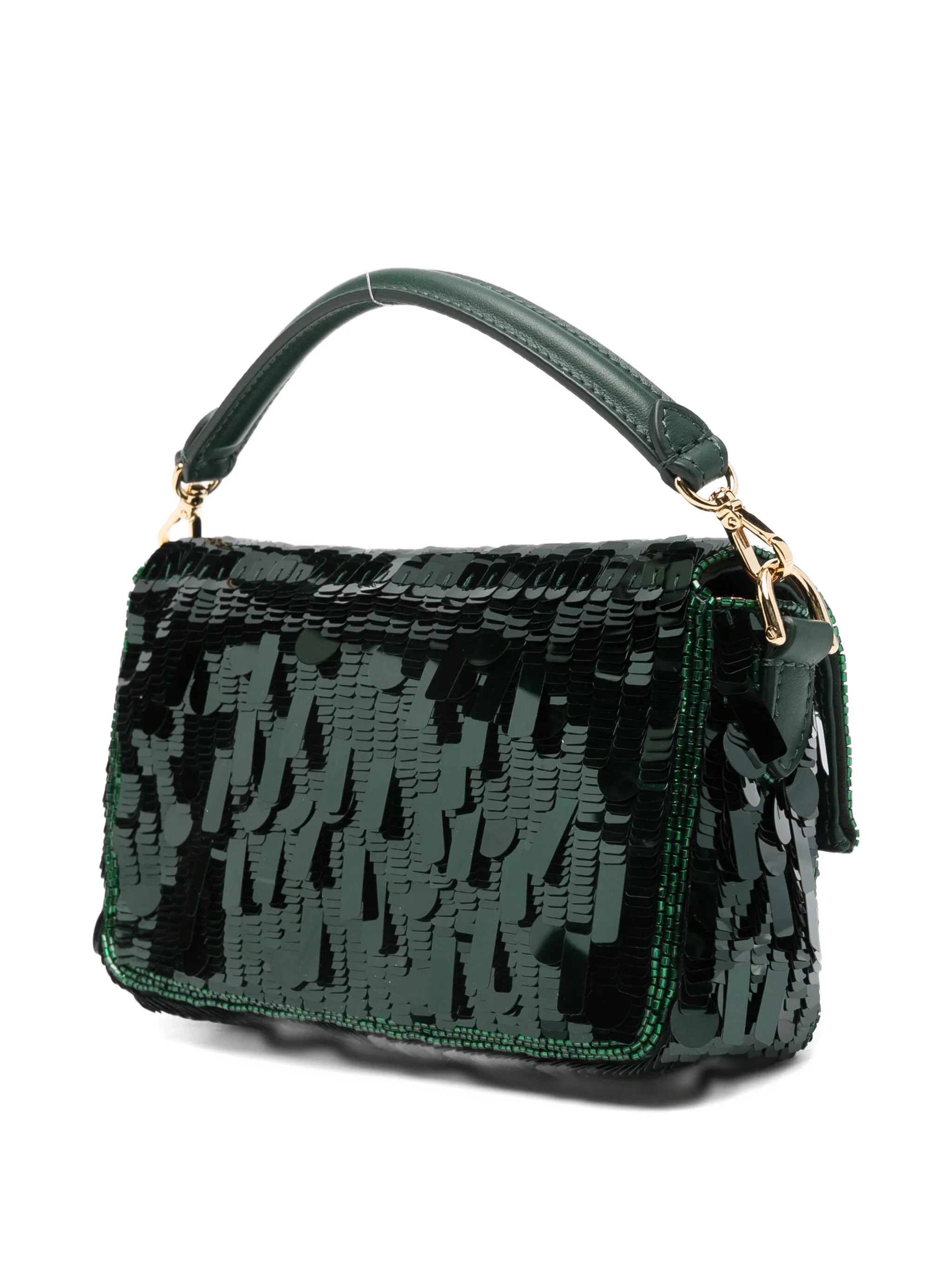 mini Baguette sequined tote bag