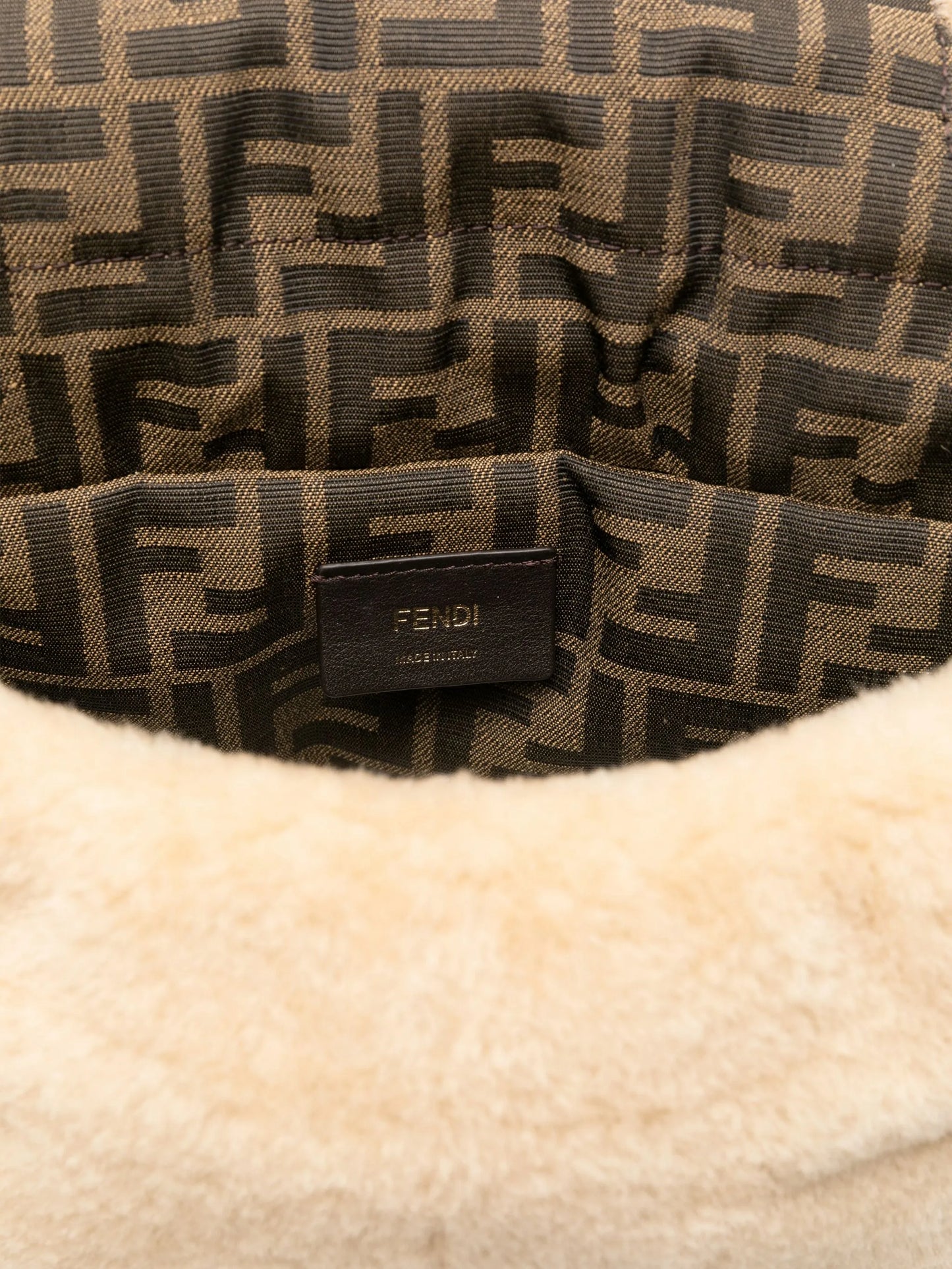 shearling backpack