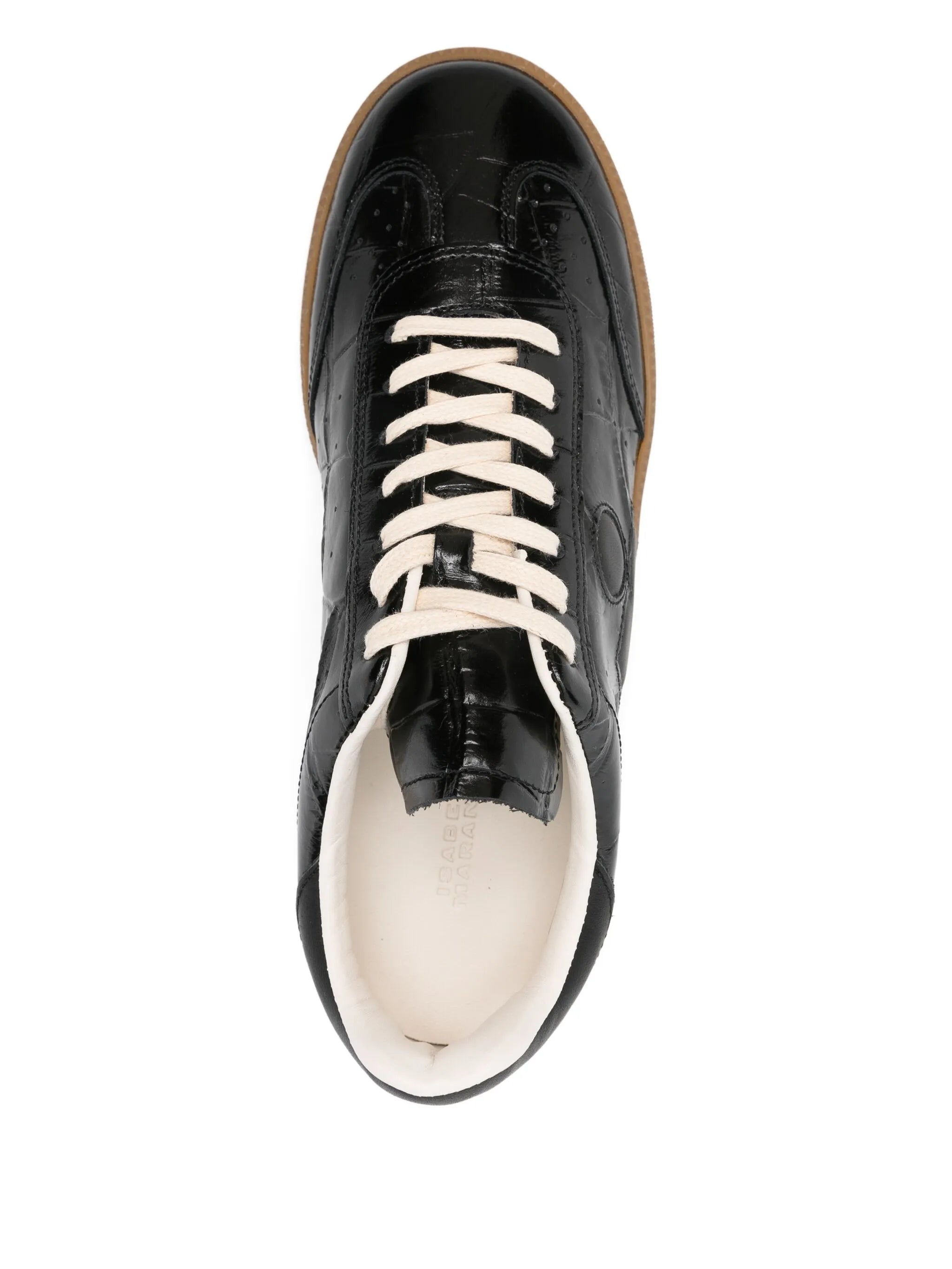Bryce crocodile-effect lace-up sneakers