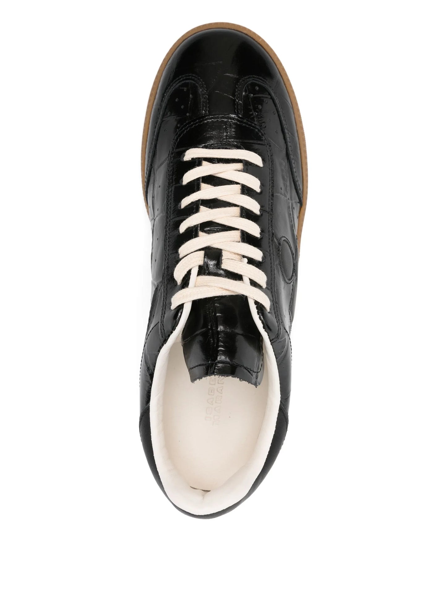 Bryce crocodile-effect lace-up sneakers