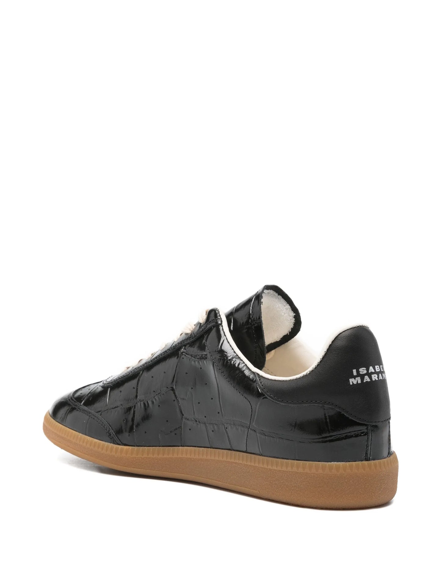 Bryce crocodile-effect lace-up sneakers