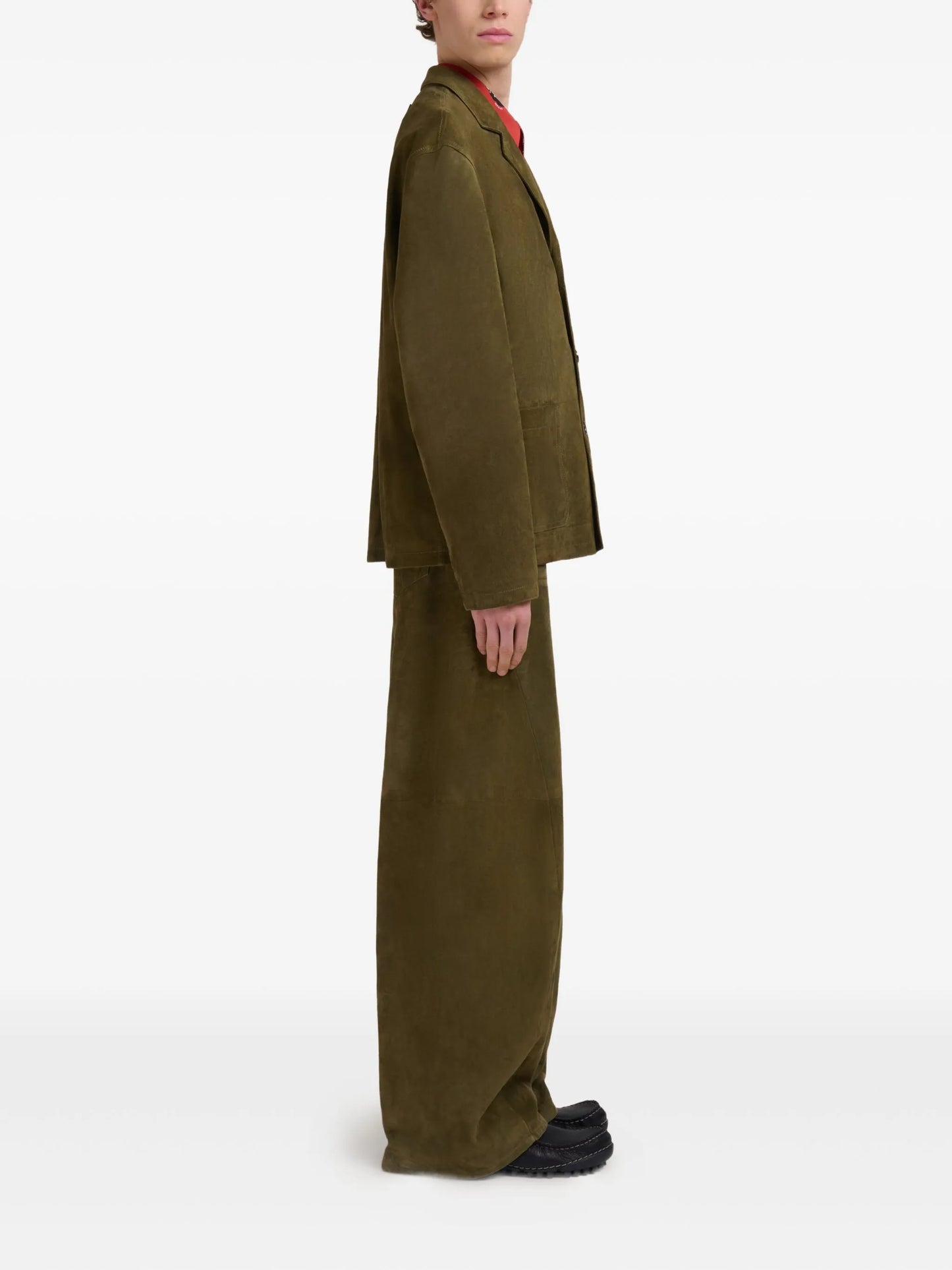textured double-pocket blazer
