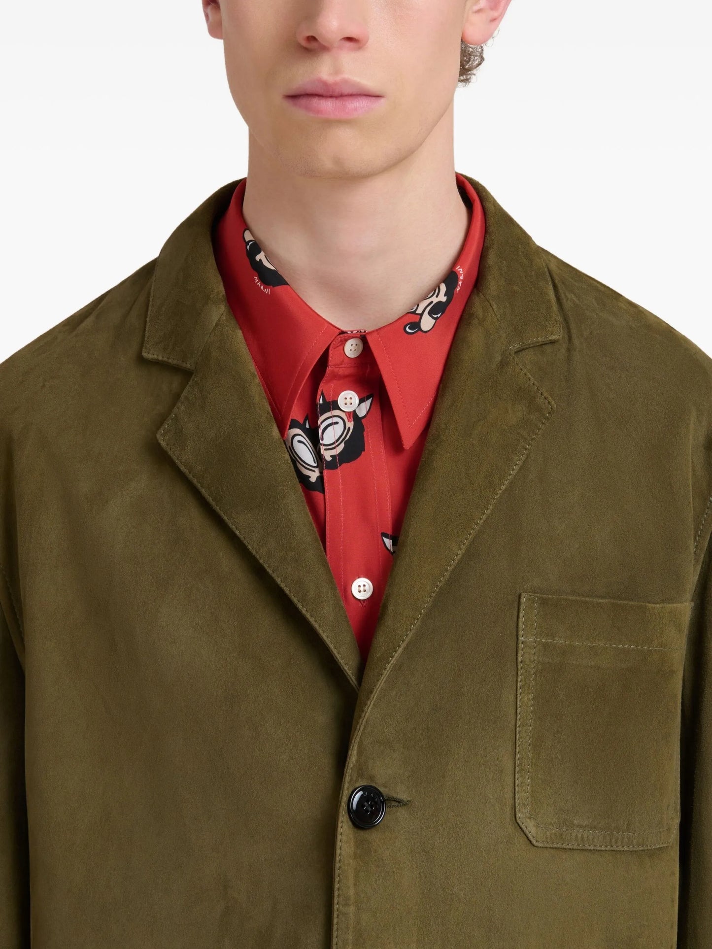 textured double-pocket blazer