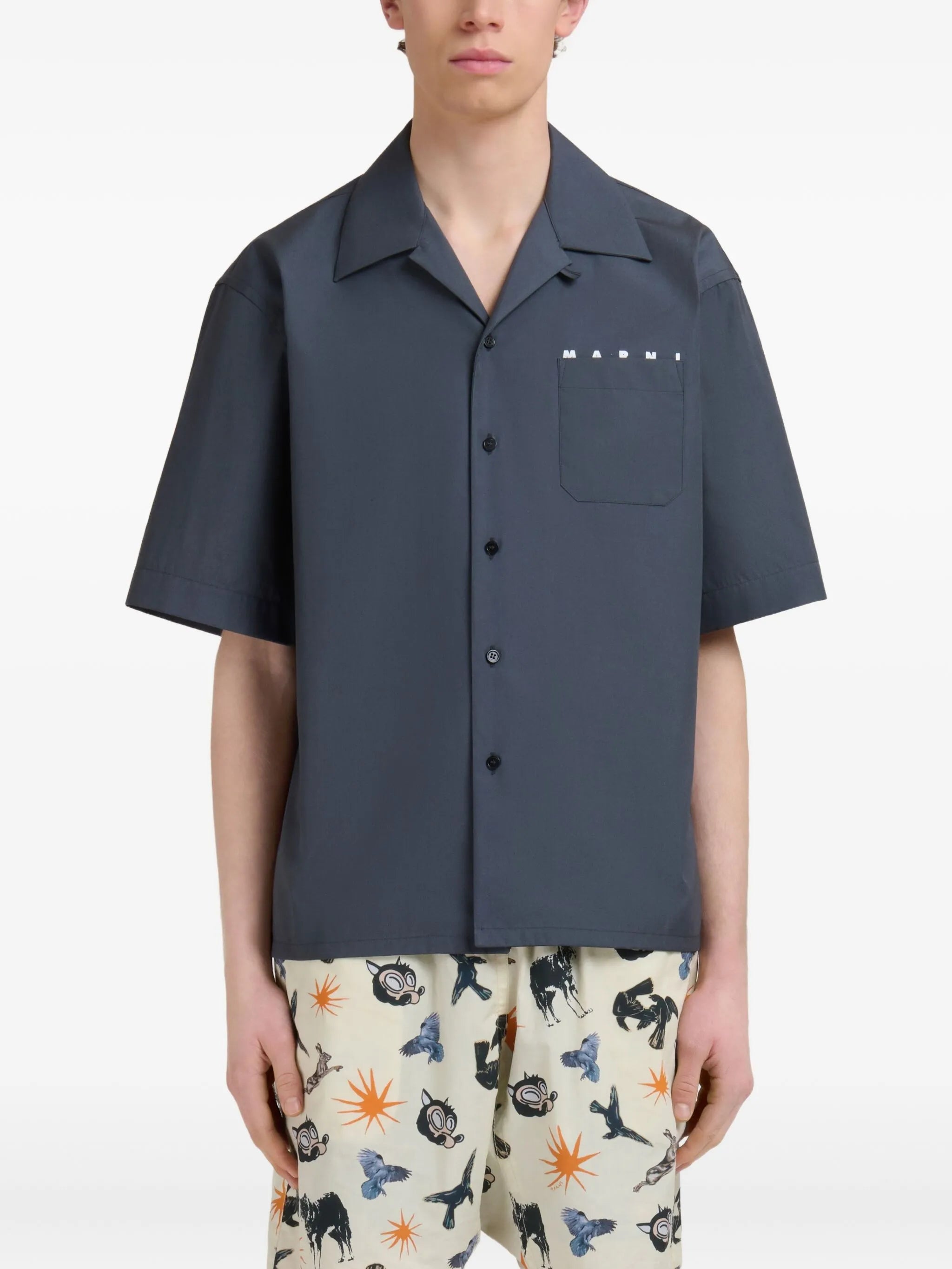 short-sleeve button-up shirt
