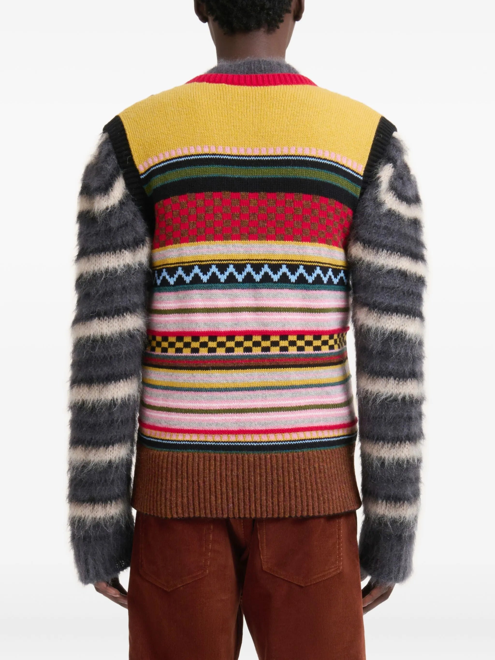 striped wool vest