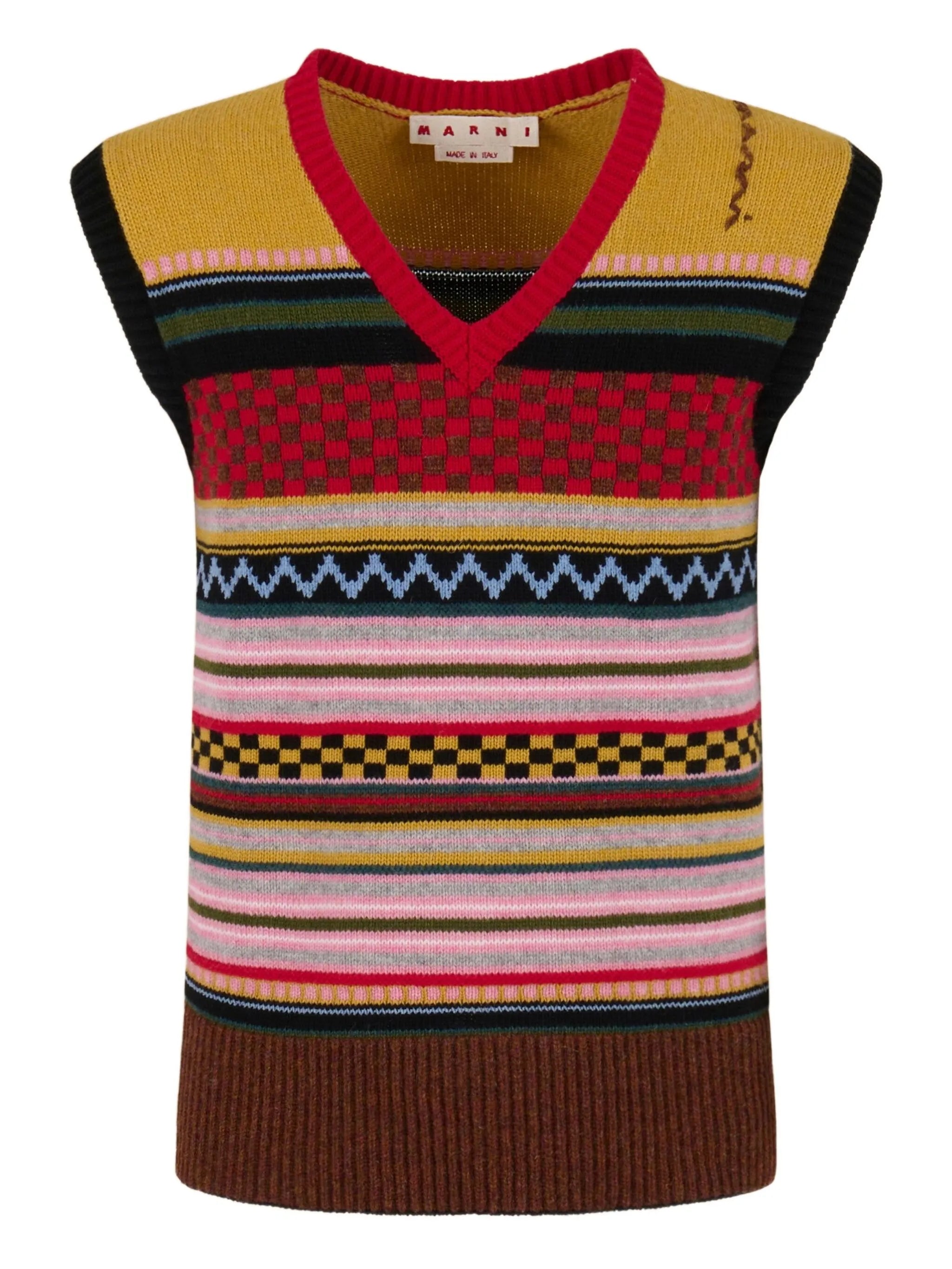 striped wool vest