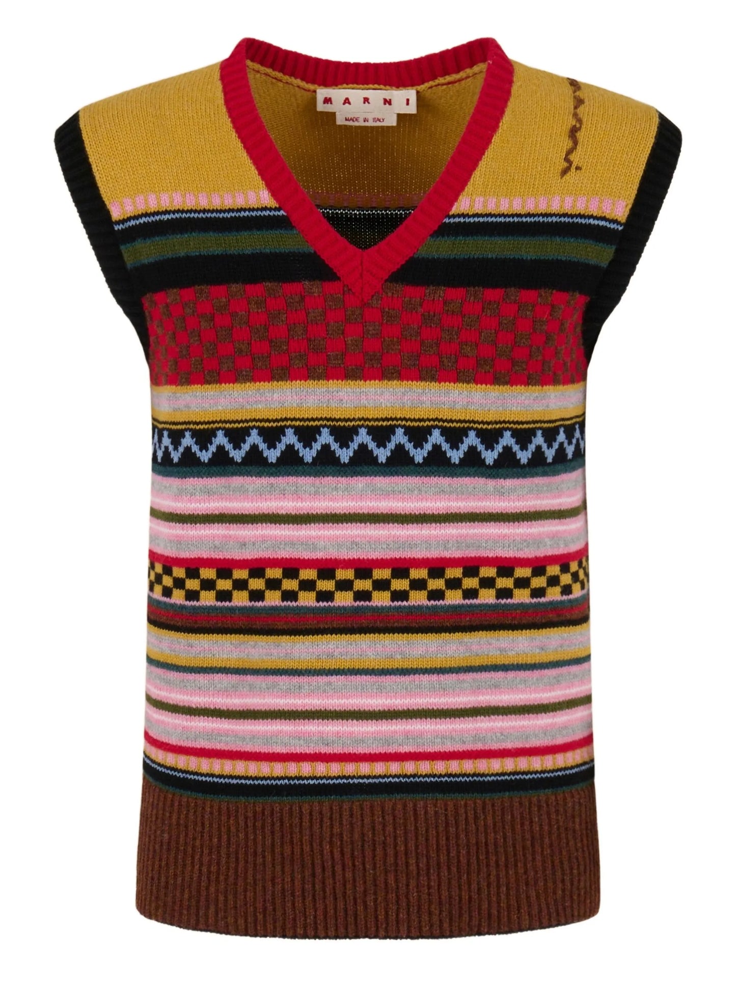 striped wool vest