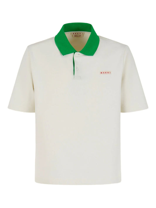 contrasting-collar polo shirt