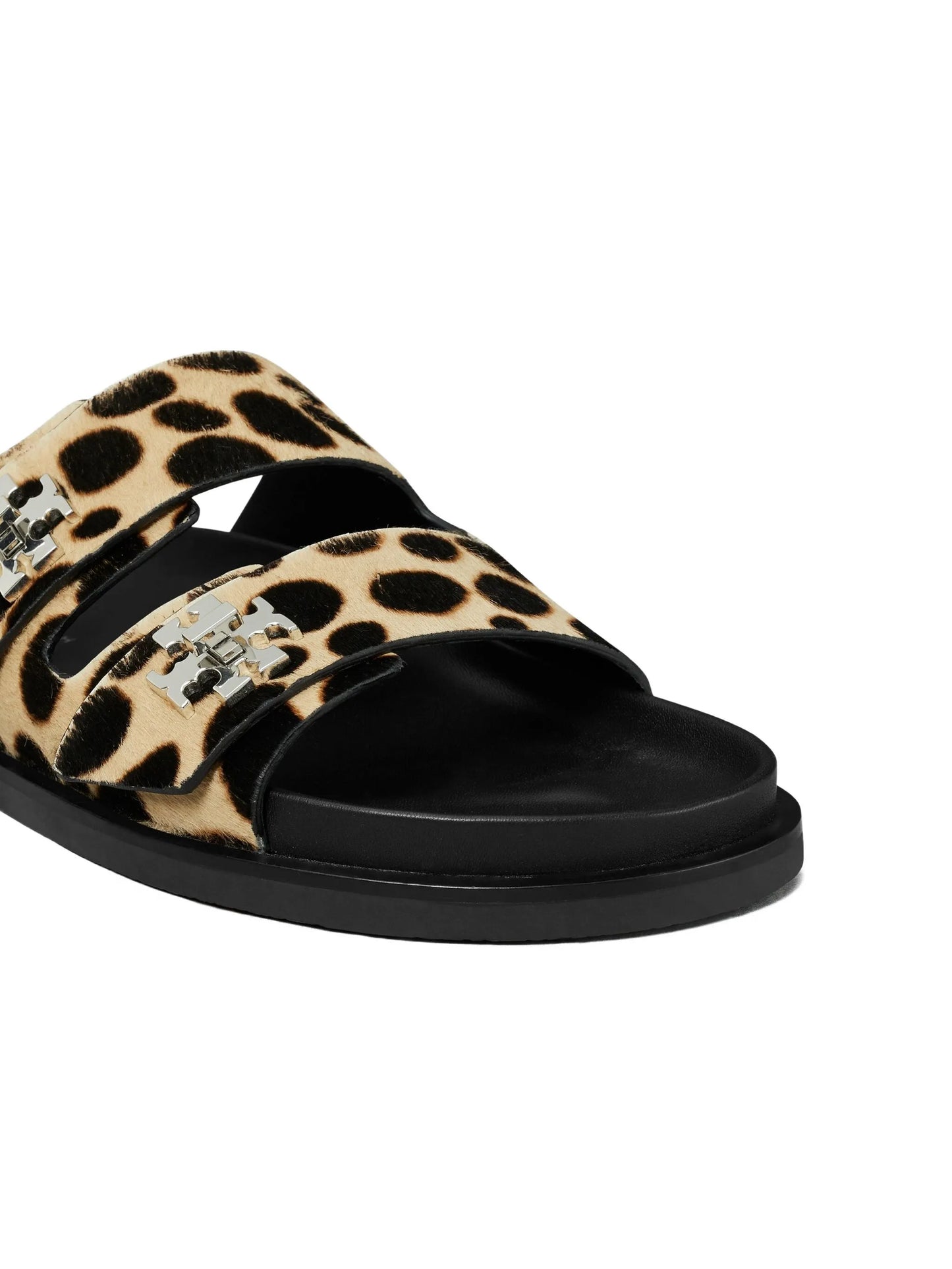 Turnlock sport leopard-print sandals